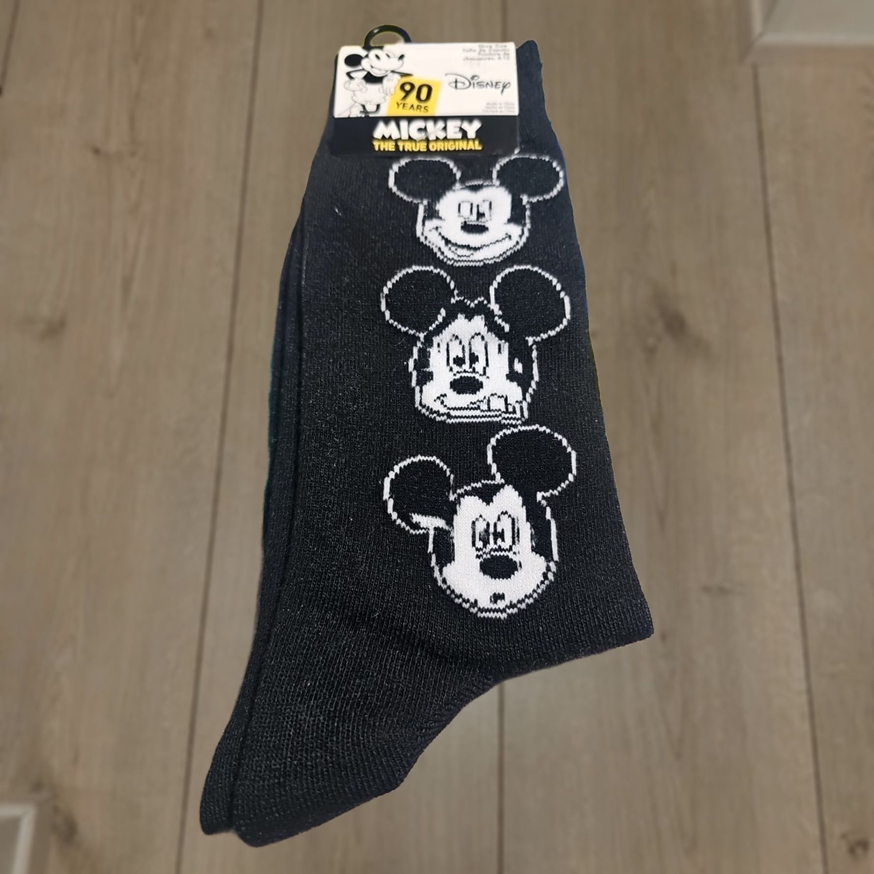 Disney Disney MICKEY MOUSE Expressions 90 YEARS THE TRUE ORIGINAL Socks 6-12 Black Men Crew Polyester Blend NWT Size ONE SIZE - 1 Thumbnail