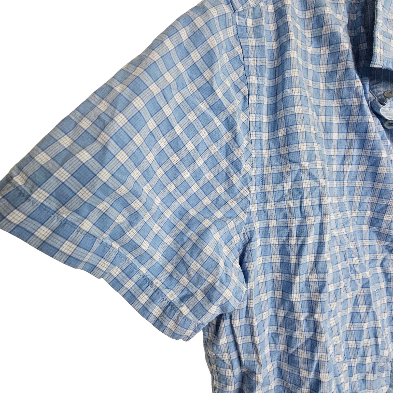Hugo Boss Boss Hugo Boss Shirt Button Front Short Sleeve Blue White XL Size US XL / EU 56 / 4 - 4 Thumbnail