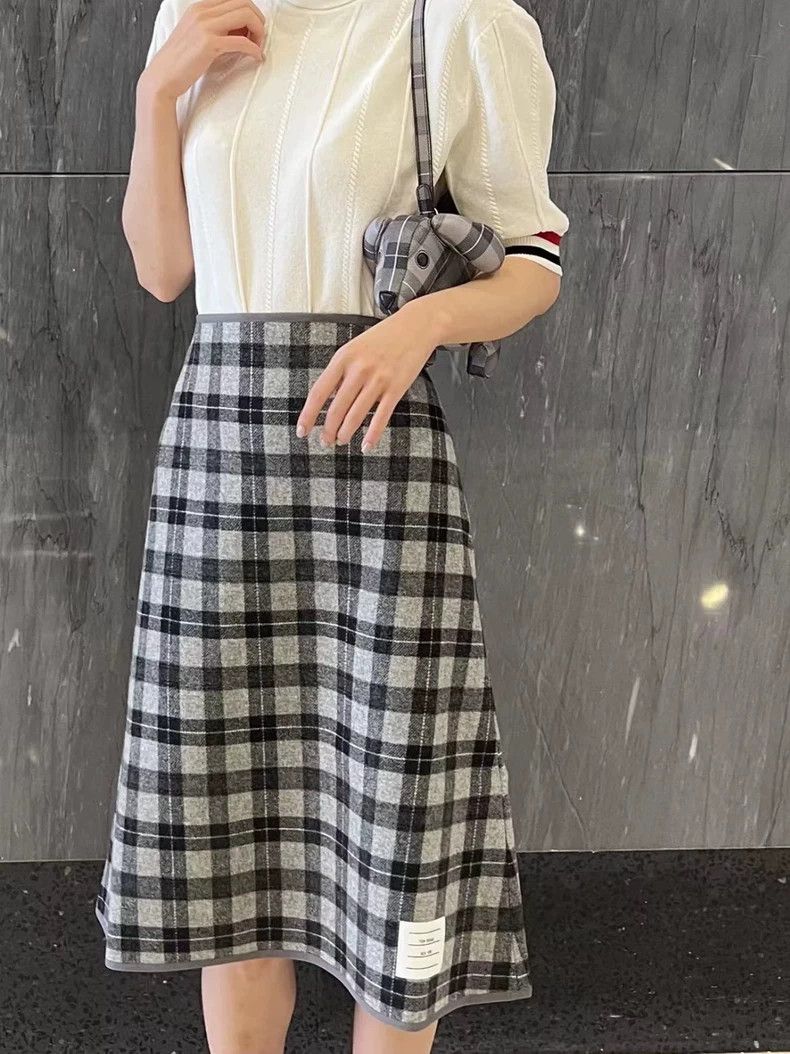 Thom Browne Thom Browne Woolen checkered skirt Size 26" / US 2 / IT 38 - 2 Thumbnail
