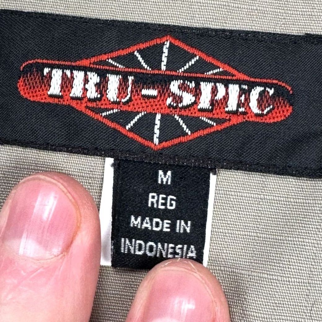Vintage TRU-SPEC Tactical Jacket Mens Medium Beige Military Full Zip Ripstop Collared Jacket Size US M / EU 48-50 / 2 - 6 Thumbnail