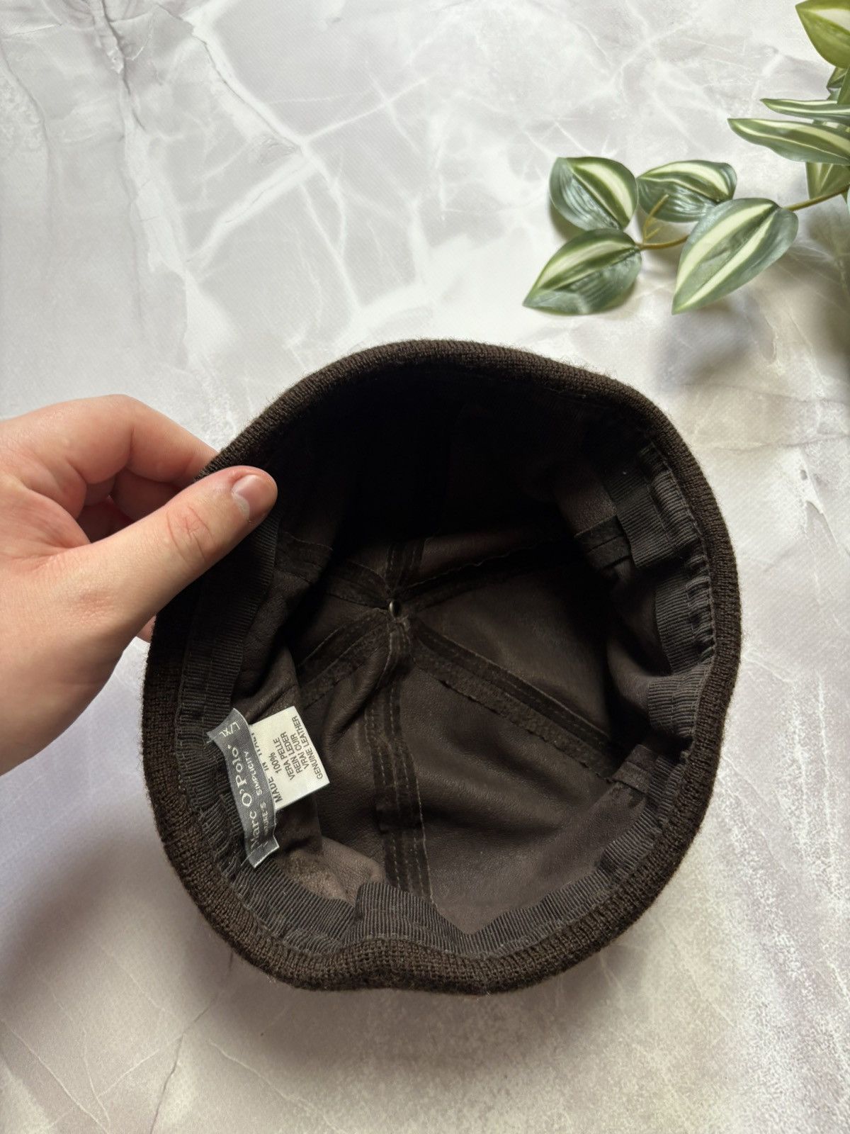 Other Mens Leather Docker Hat Brimless Sailor Rolled Cuff L/XL Size ONE SIZE - 8 Thumbnail