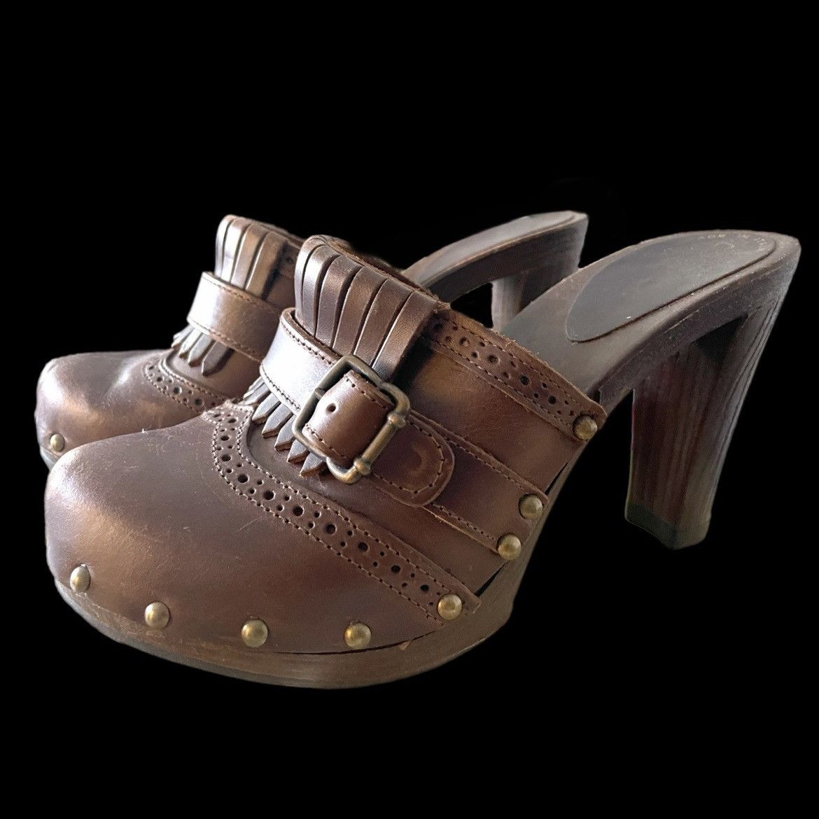 Matisse leather heeled mules/clogs from coconuts by matisse, sz 8 Size US 8 / IT 38 - 1 Thumbnail
