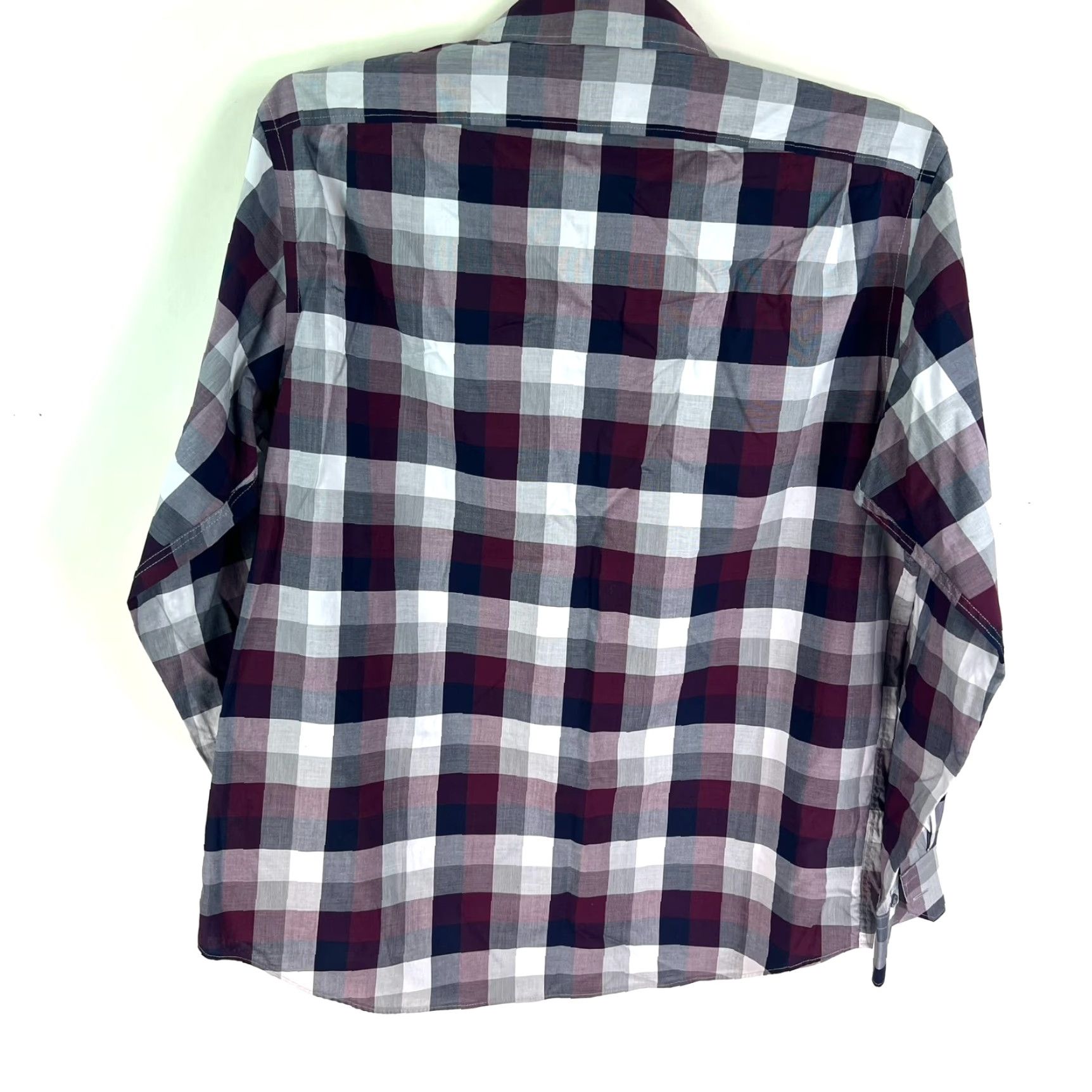 Hart Schaffner Marx Hart Schaffner Marx Shirt Plaid Button-Up Long Sleeve Mens L Purple Size US L / EU 52-54 / 3 - 7 Thumbnail