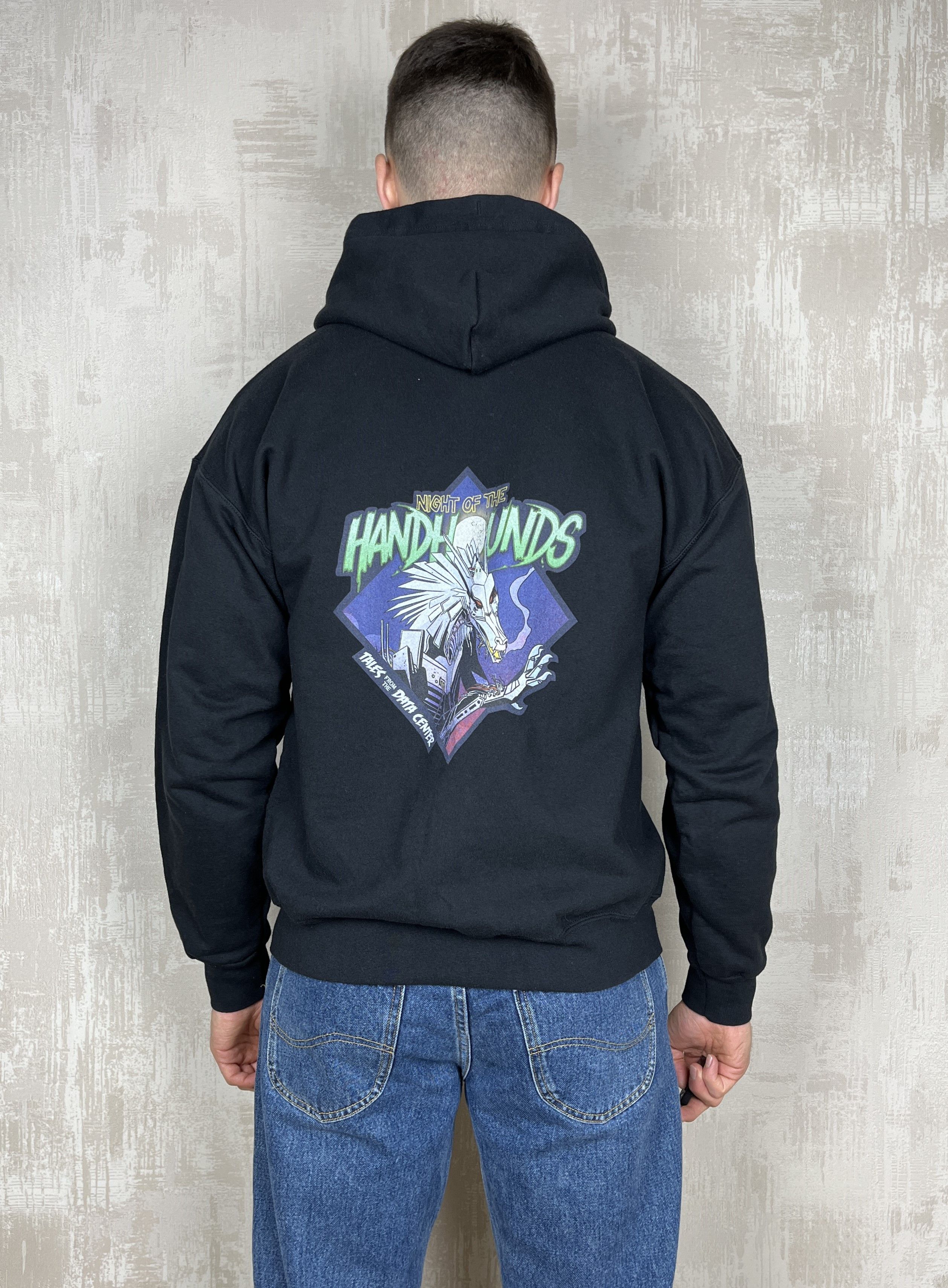Hanes Vintage Night of the Handhounds Mecha Dragon Zip Hoodie Size US M / EU 48-50 / 2 - 2 Thumbnail