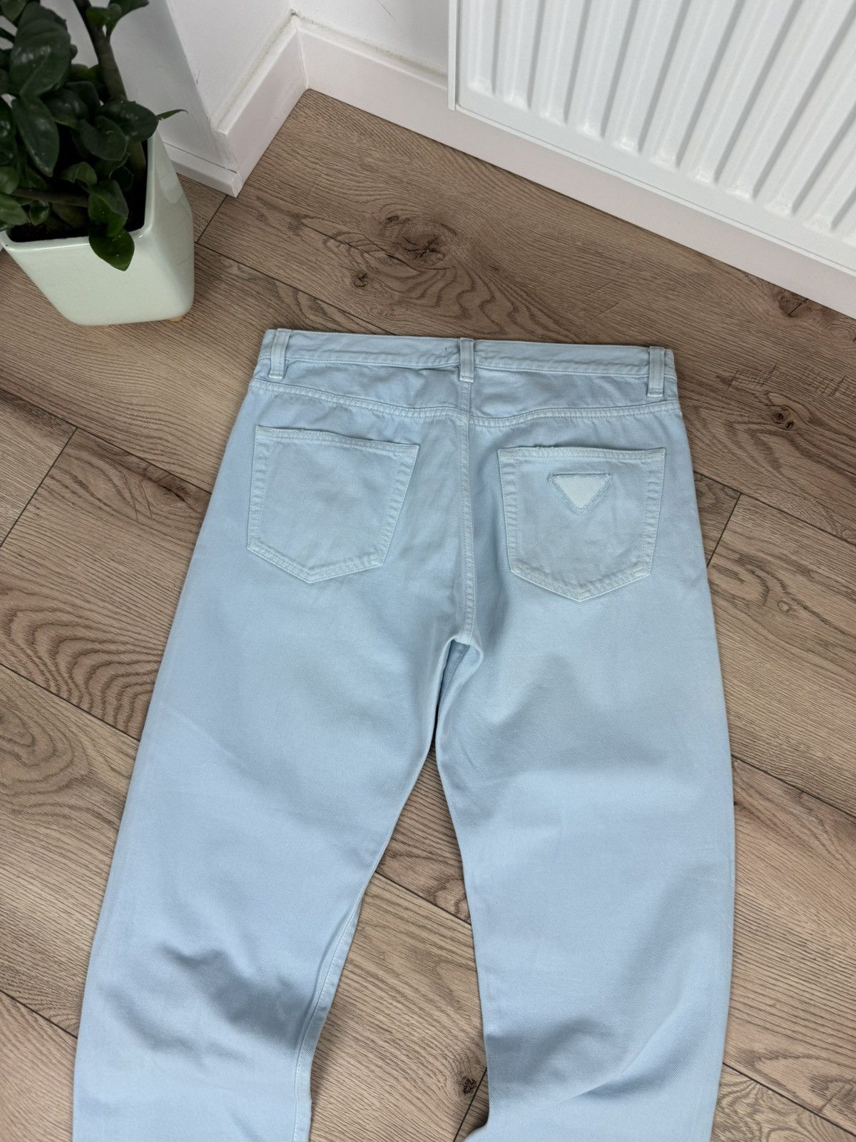 Prada Prada Logo Cotton Blue Pants Size US 34 / EU 50 - 5 Thumbnail