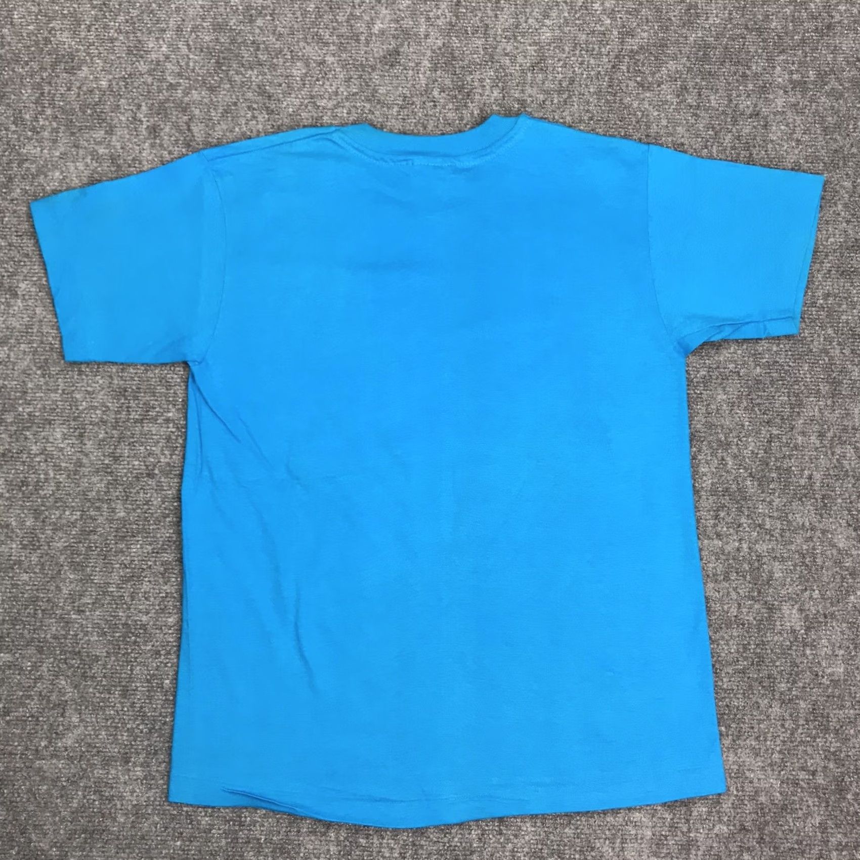 Hanes VINTAGE Hanes T-Shirt Blue Adult Small Crew Neck Short Sleeve 100% Cotton Single Stitch 90s Mens Size US S / EU 44-46 / 1 - 3 Thumbnail