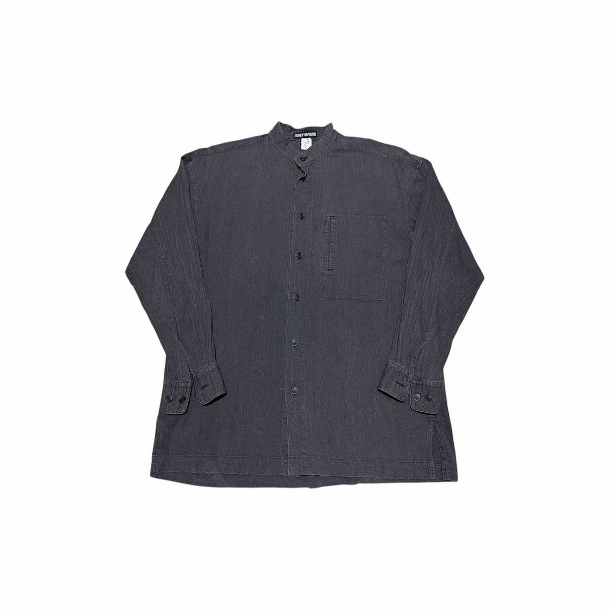 Issey Miyake 🔥Rare Vintage Issey Miyake Pleats Rayon Shirt Collarless Size US L / EU 52-54 / 3 - 4 Thumbnail