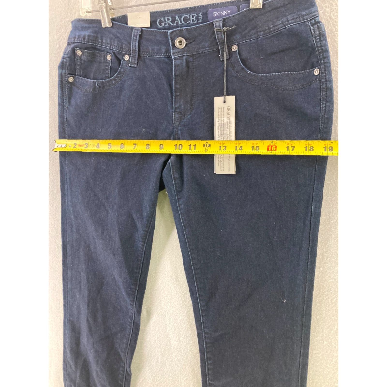 Grace in LA Grace In LA Bootcut Jeans Women 29x30 Blue Low Rise Stretch Denim with Embroidery and Rhinestones Size 29" - 3 Thumbnail