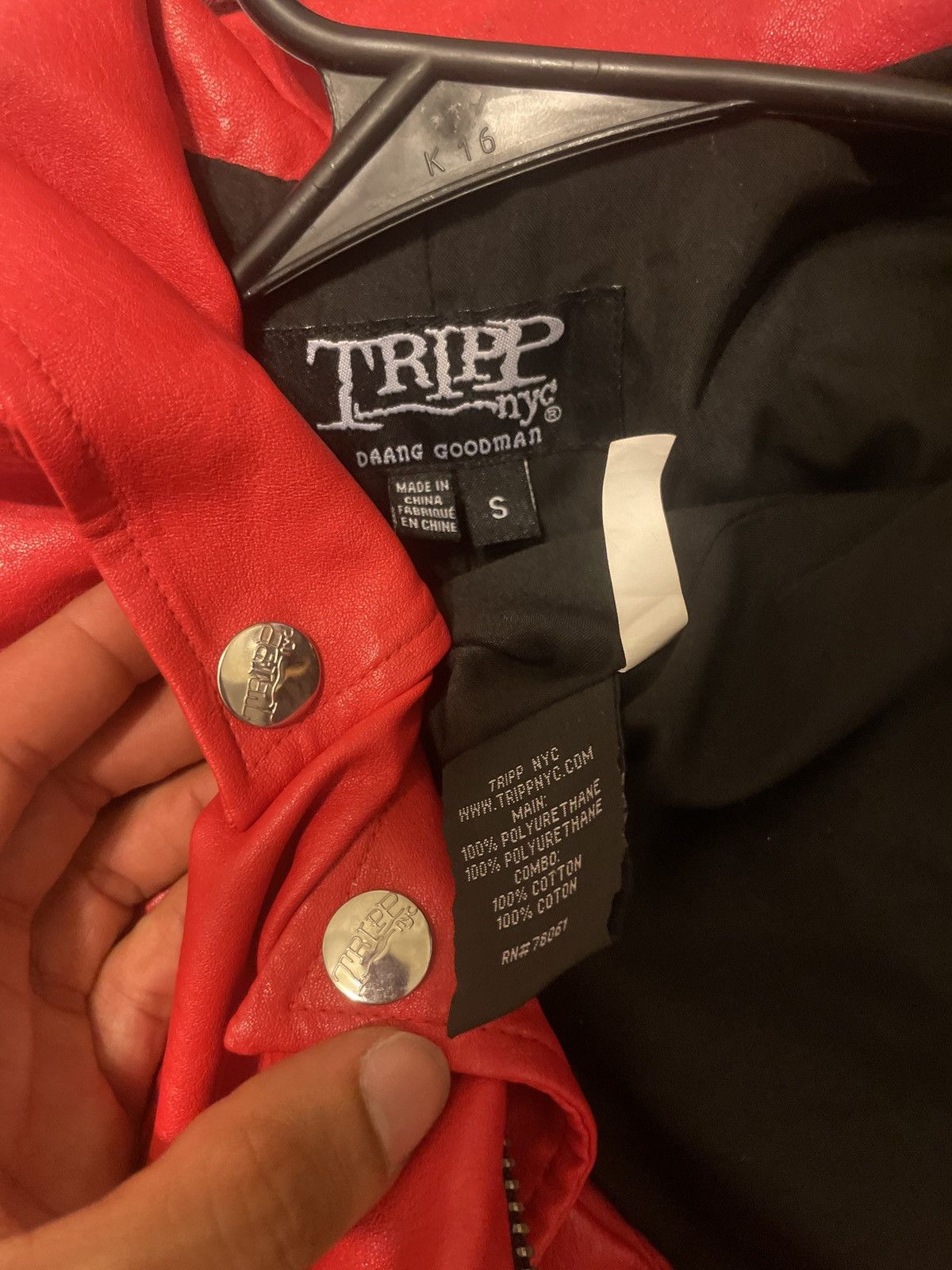 Tripp NYC × Vintage Tripp NYC Red Leather Moto Jacket Size US S / EU 44-46 / 1 - 1 Thumbnail