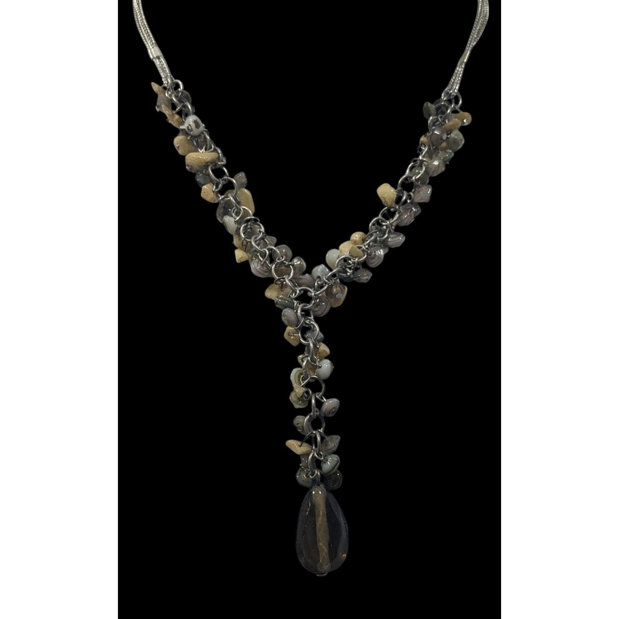 Other NY & Co Glass And Gem Chip Beaded Y Necklace Size ONE SIZE - 4 Thumbnail