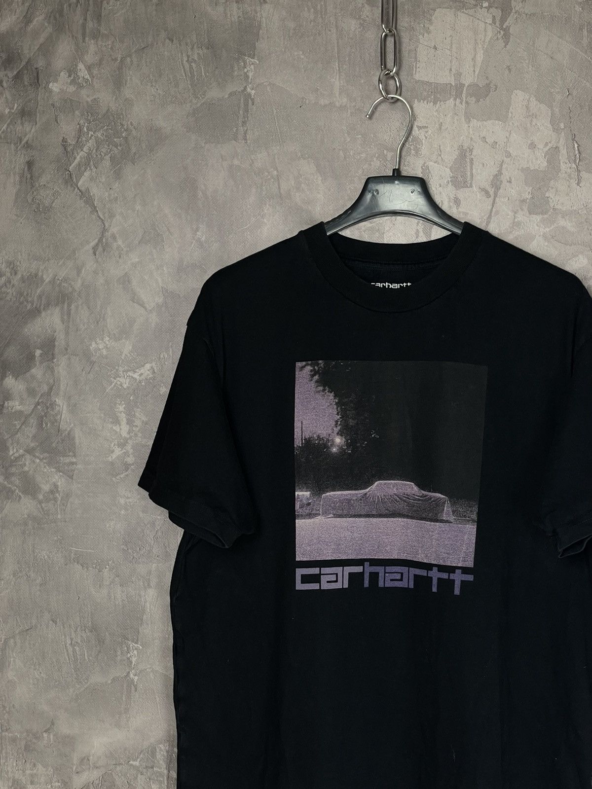 Carhartt × Vintage CARHARTT CENTER LOGO PURPLE CAR Y2K OVERSIZE BOXY T-SHIRT Size US S / EU 44-46 / 1 - 3 Thumbnail