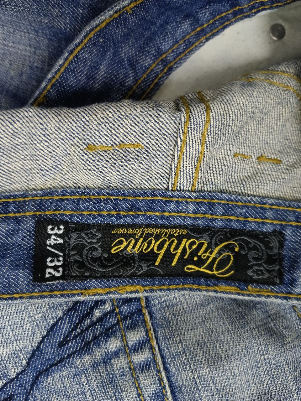 Japanese Brand INSANE 90s FLARE🔥SICK FISHBONE DENIM PANTS Size US 33 - 7 Thumbnail