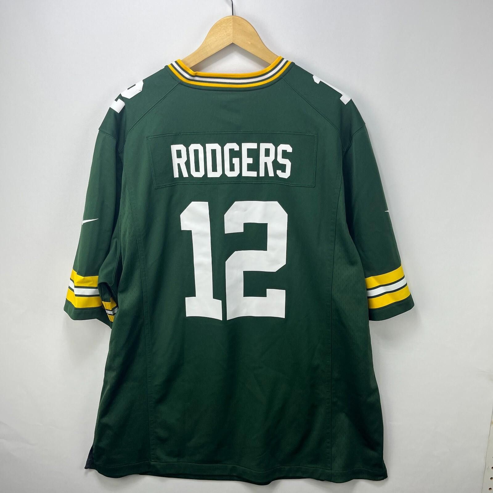 Nike Vintage Nike Green Bay Packers 12 Aaron Rodgers Jersey 2XL Size ONE SIZE - 4 Thumbnail