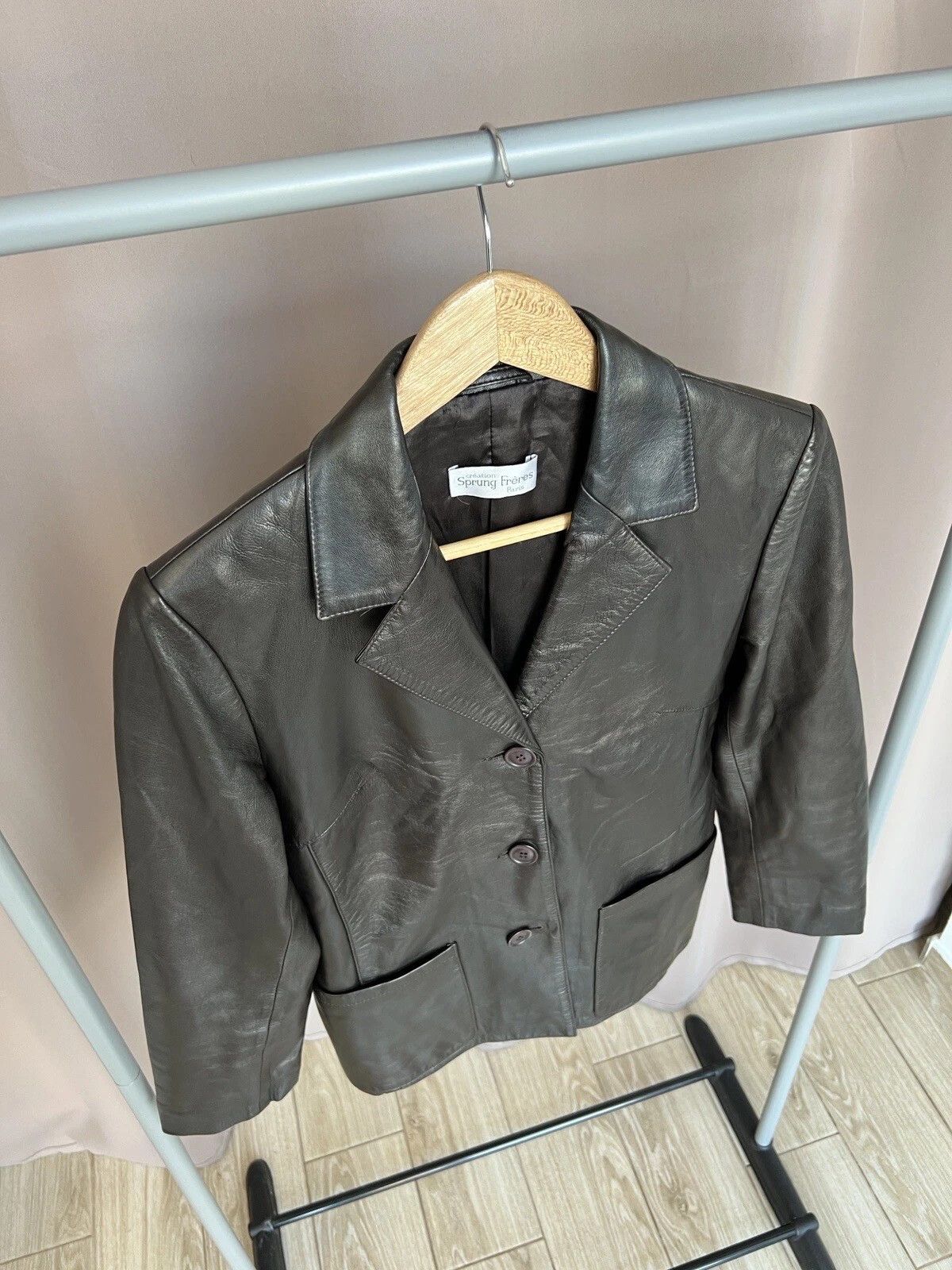 Other Sprung Freres Leather Jacket Womens Size 36 or S Paris Size S / US 4 / IT 40 - 5 Thumbnail