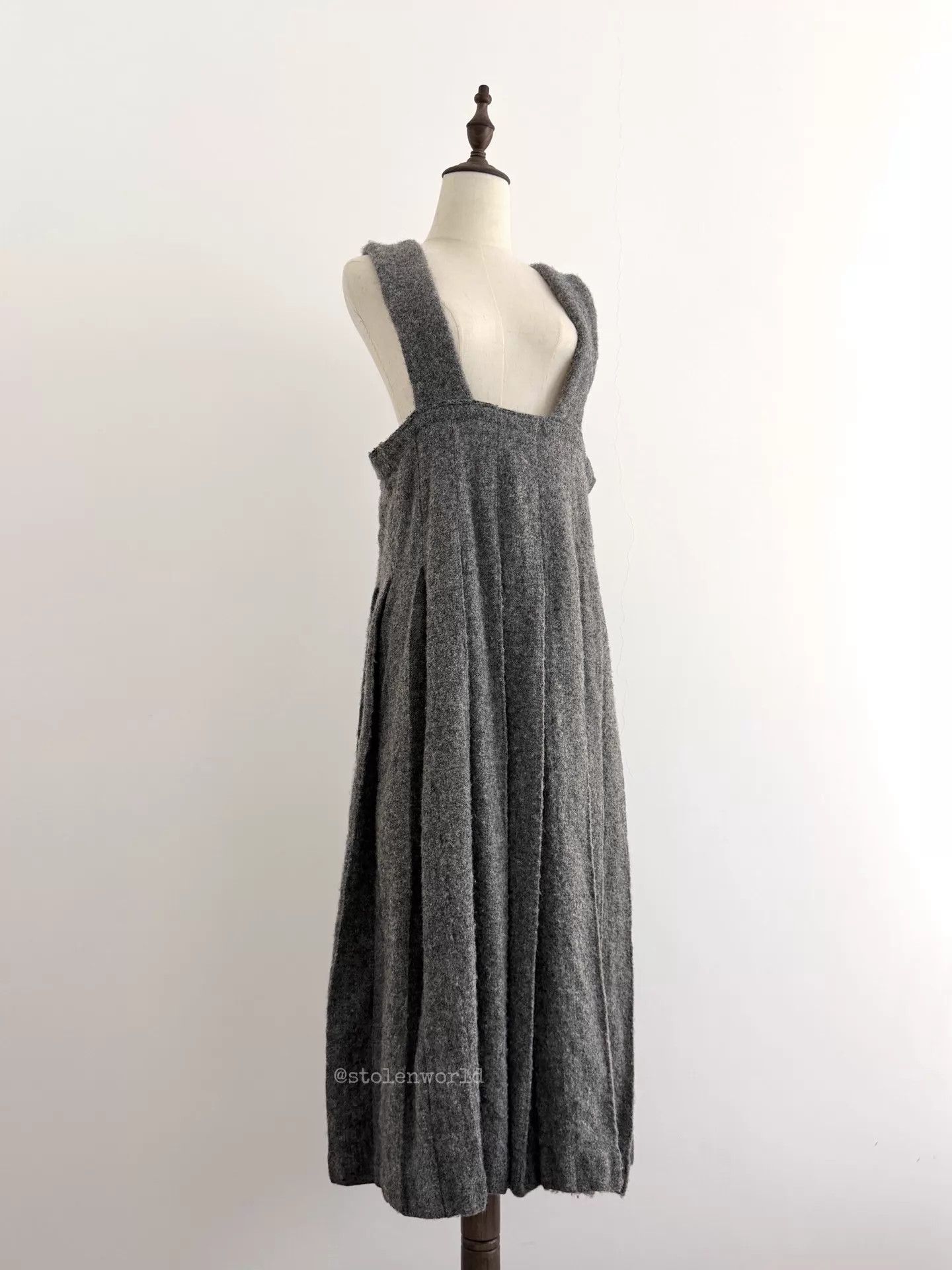 Comme des Garcons CDG 24AW Thick Wool Suspender Pleated Skirt Size S / US 4 / IT 40 - 3 Thumbnail
