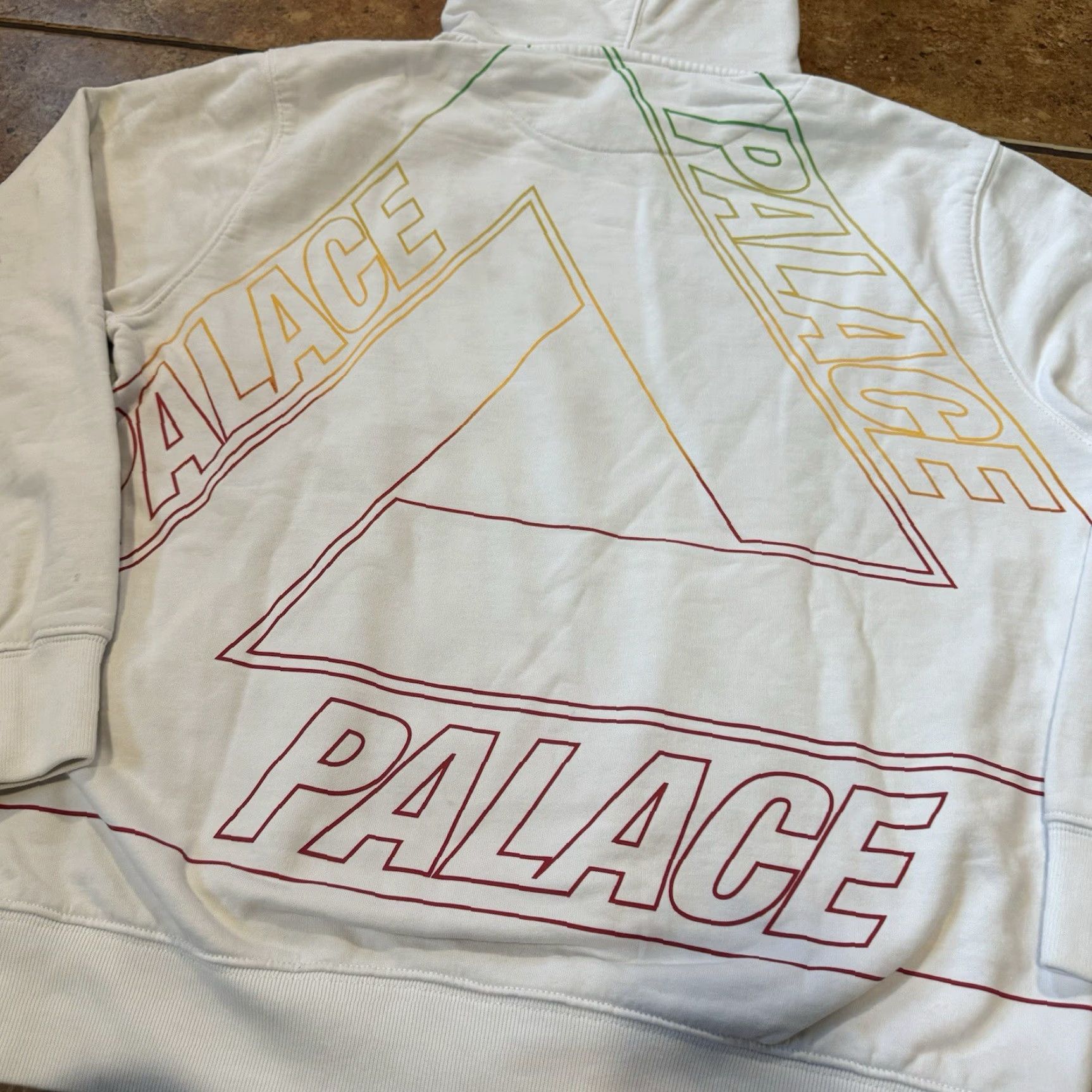 Palace Palace Hoodie Sweatshirt Tri Ferg White Rainbow 3D Large Mens Shirt Pullover 3D Ferg Rainbow White L City? Size US L / EU 52-54 / 3 - 4 Thumbnail