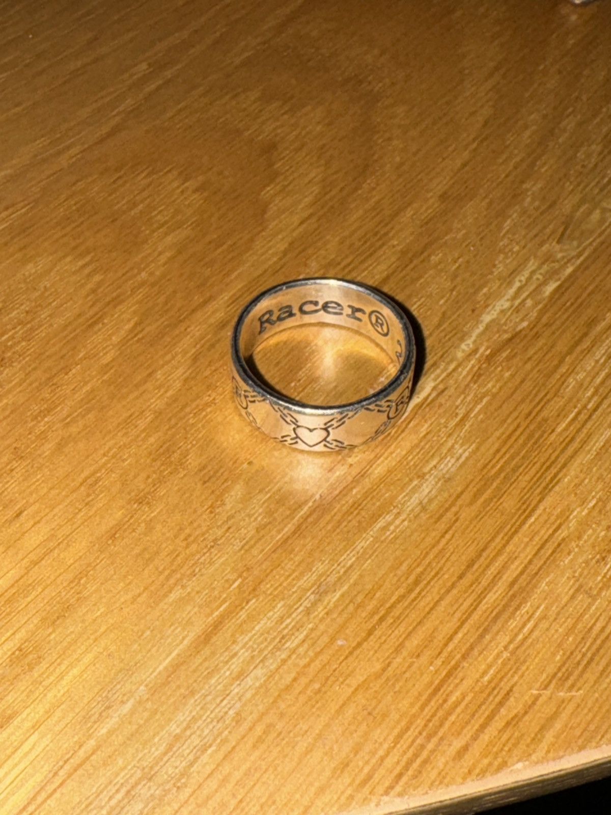 Racer Worldwide RACER heart monogram ring Size ONE SIZE - 1 Thumbnail