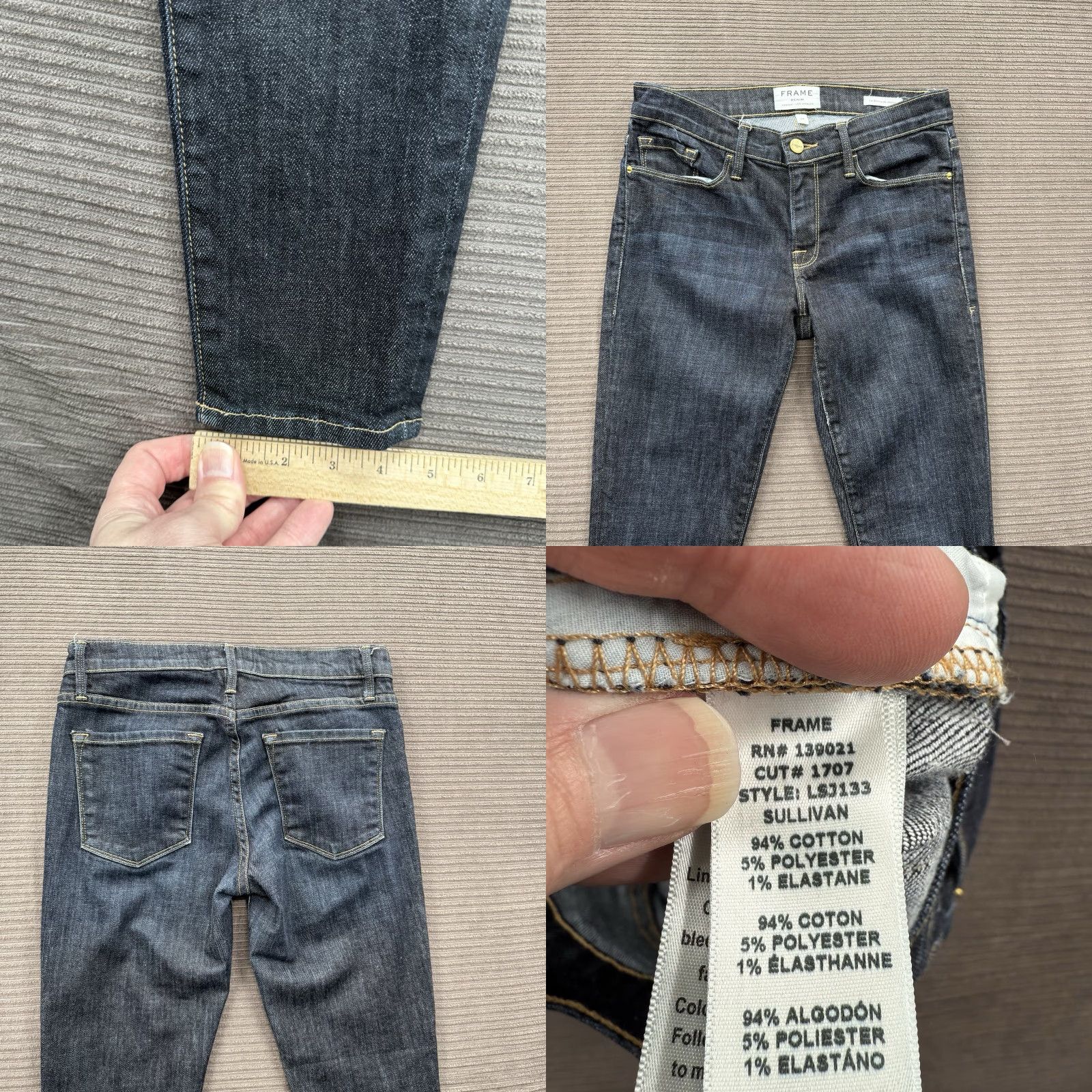 Frame FRAME Le Skinny De Jeanne Jeans Women 28 Cotton Blue Frame Denim Le Skinny De Jeanne Low Rise Jeans Women 28 Cotton Blue Designer Jeans Size 28" / US 6 / IT 42 - 8 Thumbnail