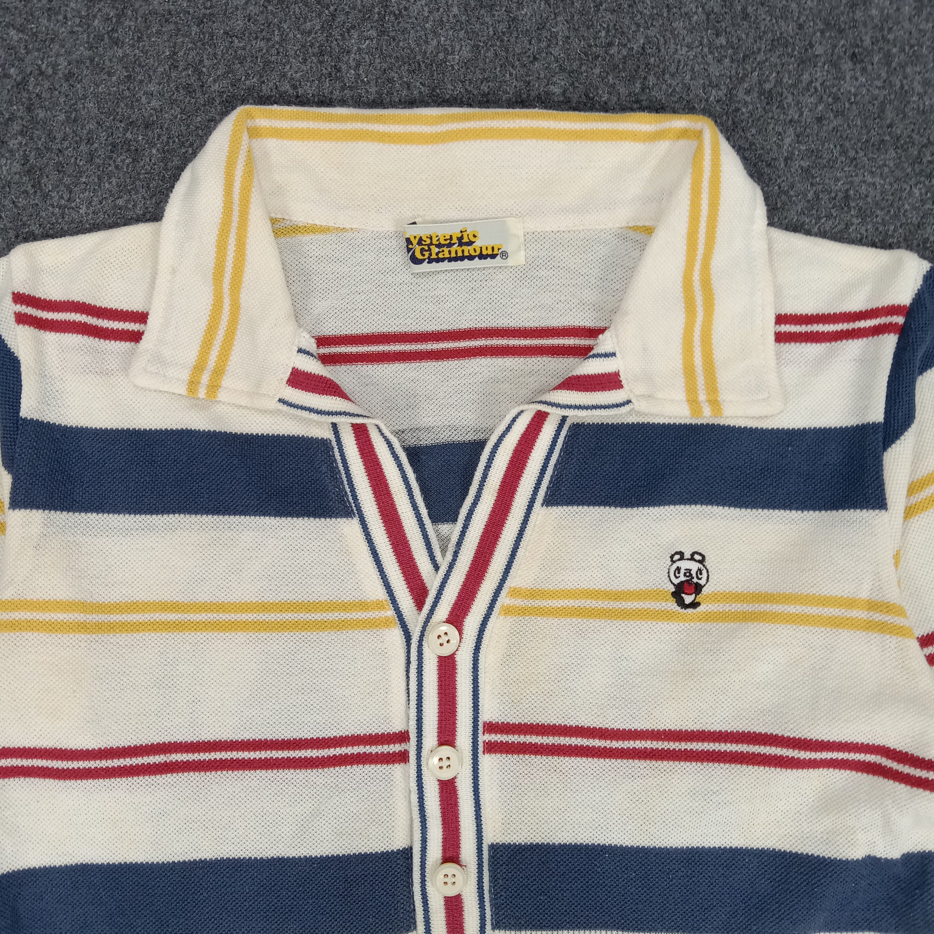 Hysteric Glamour × Japanese Brand × Vintage Hsyteric Glamour Japanese Brand Striped Polos Size XS / US 0-2 / IT 36-38 - 9 Thumbnail