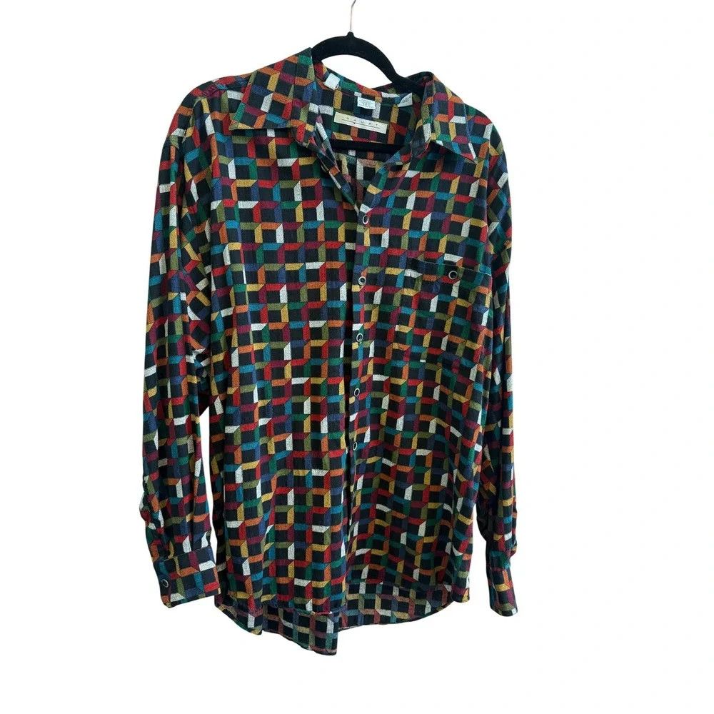 Haupt Haupt Vintage Geometric Shirt Size US L / EU 52-54 / 3 - 2 Thumbnail