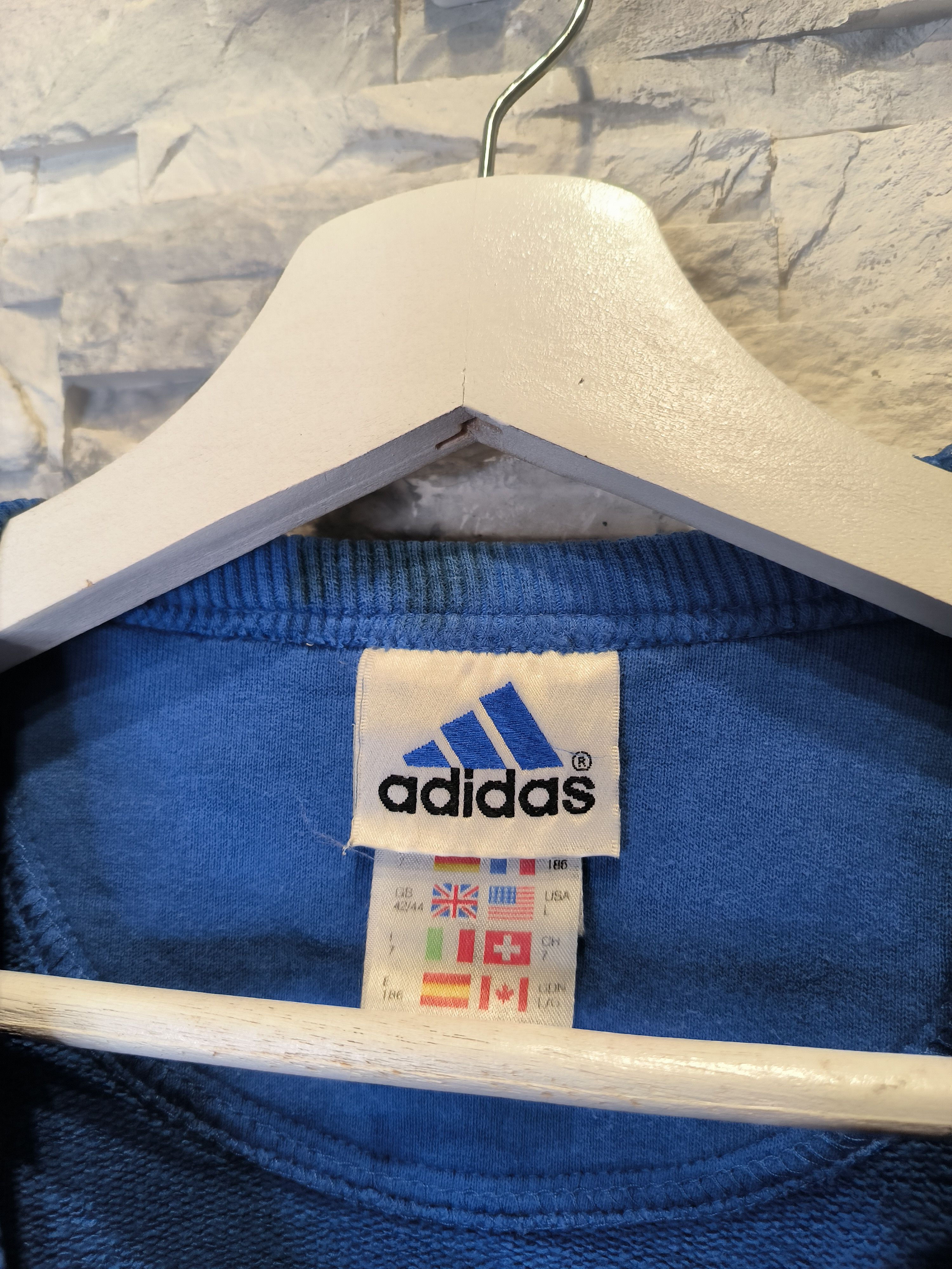 Adidas × Vintage Vintage Adidas 90s Crewneck Logo Sweatshirt Size US XL / EU 56 / 4 - 4 Thumbnail