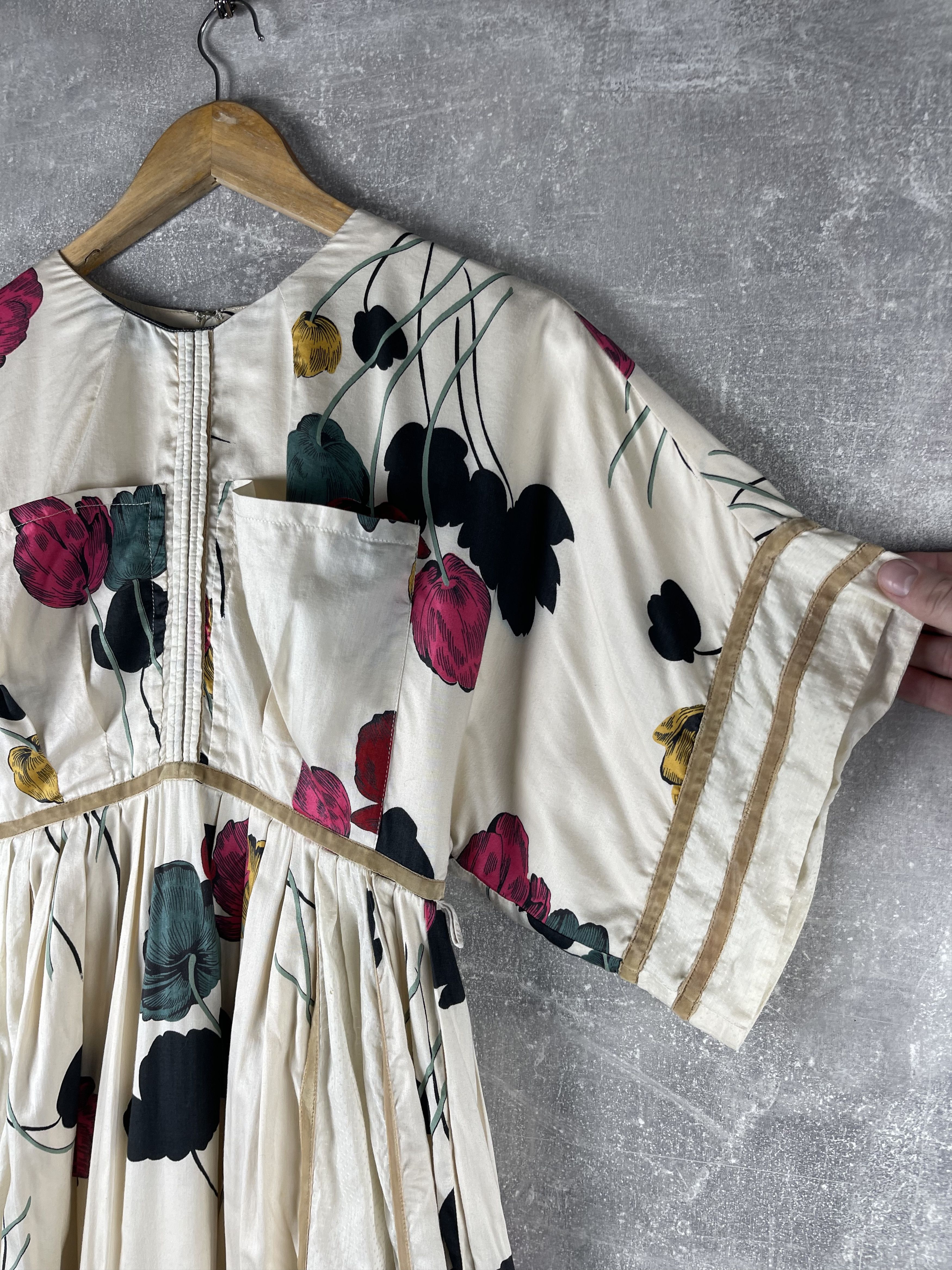 Kenzo Kenzo vintage 00s cotton flowers pattern maxi dress Size XS / US 0-2 / IT 36-38 - 4 Thumbnail