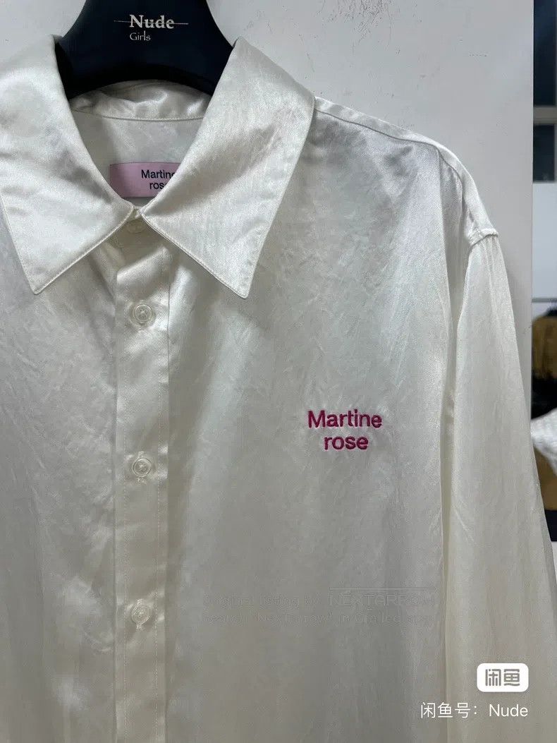 Martine Rose Martine Rose Satin embroidered small Logo shirt Size US L / EU 52-54 / 3 - 3 Thumbnail