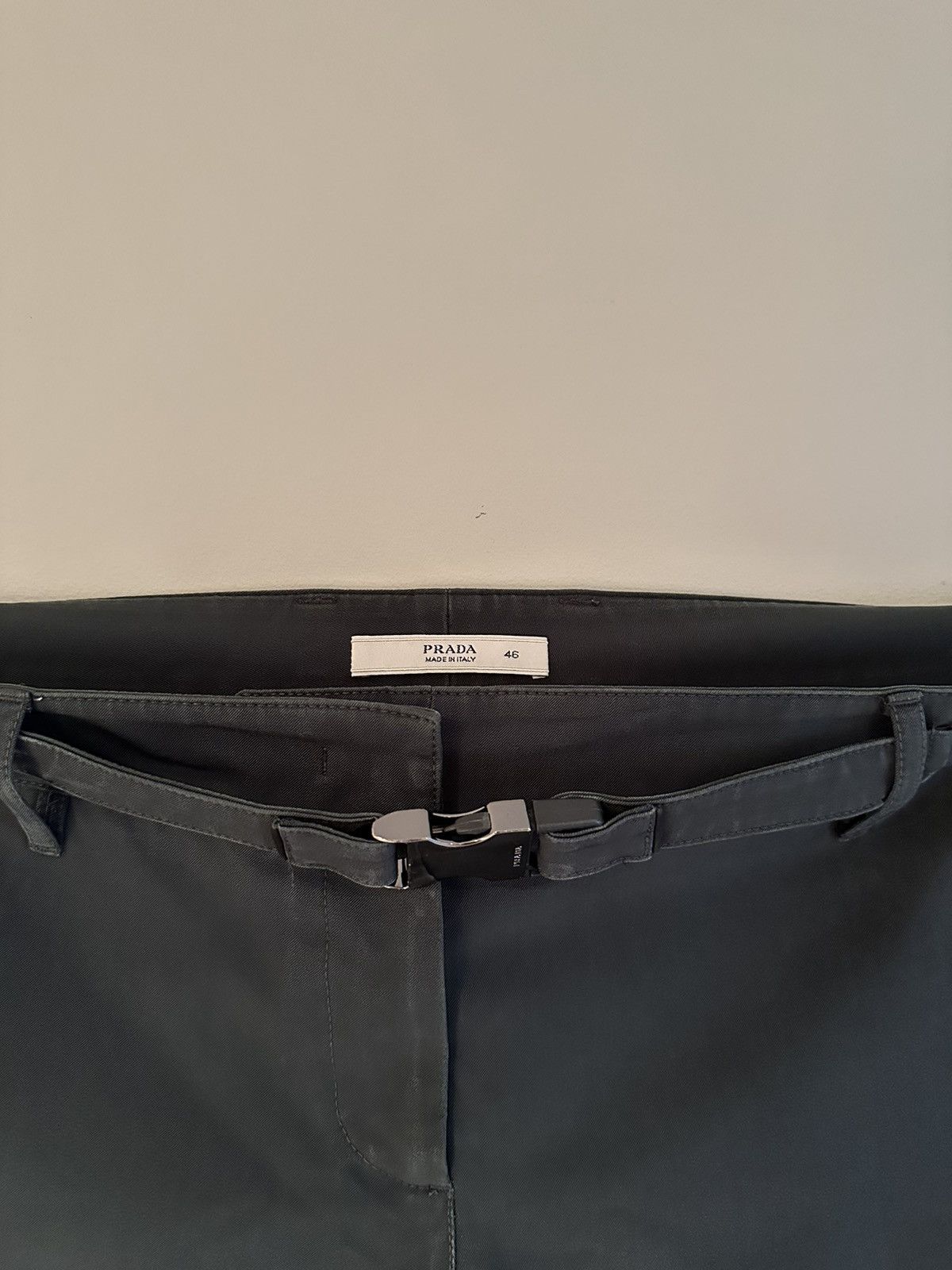Archive Prada Pants with built in buckle Pants