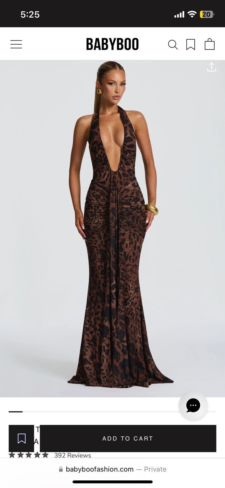 Babyboo Fashion Never-worn cheetah print gown Size M / US 6-8 / IT 42-44 - 1 Thumbnail