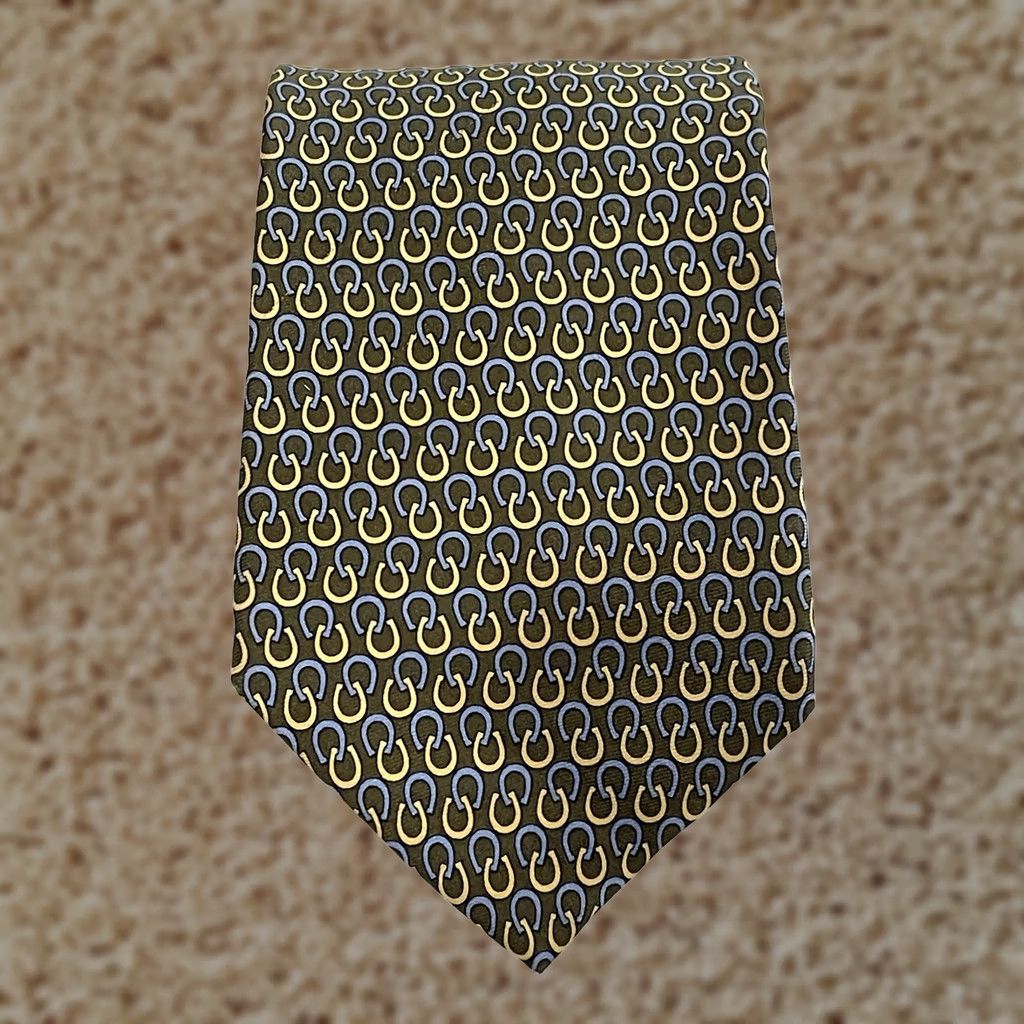 Brooks Brothers Brooks Brothers Makers Pure Silk Horseshoes Lucky Printed Silk Men's Neck Tie Size ONE SIZE - 1 Thumbnail