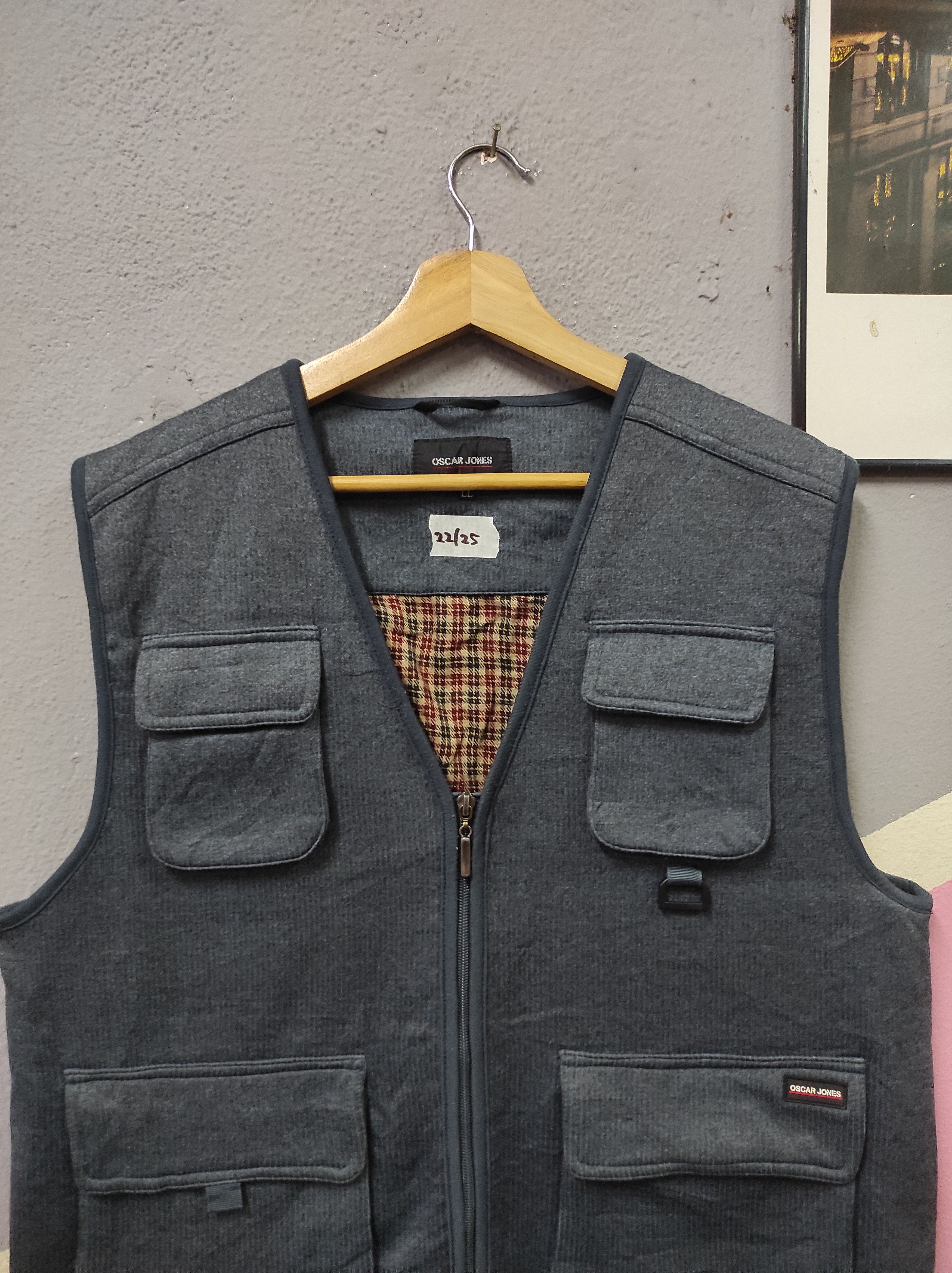 Japanese Brand OSCAR JONES MULTIPOCKET VEST JACKET FADED Size US M / EU 48-50 / 2 - 3 Thumbnail