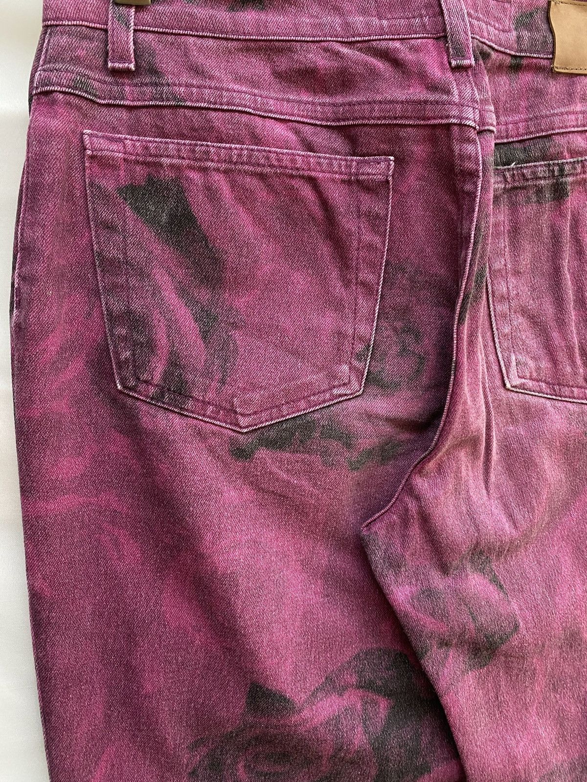 Just Cavalli Vintage JustCavalli Nocturnal Rose Blossom Bootcut Pants Size US 32 / EU 48 - 16 Thumbnail