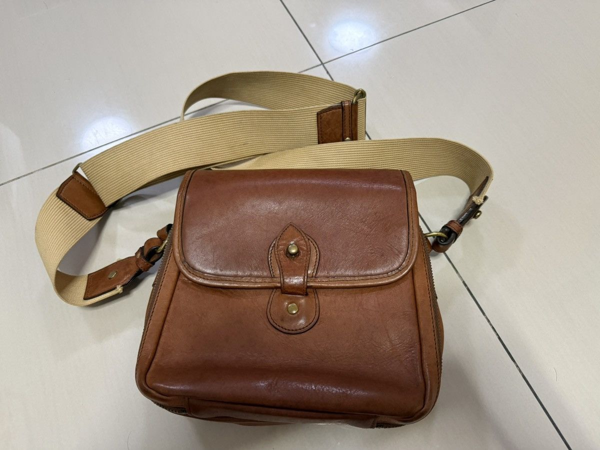 Japanese Brand Iketei Japan Made Full leather sling bag Size ONE SIZE - 1 Thumbnail