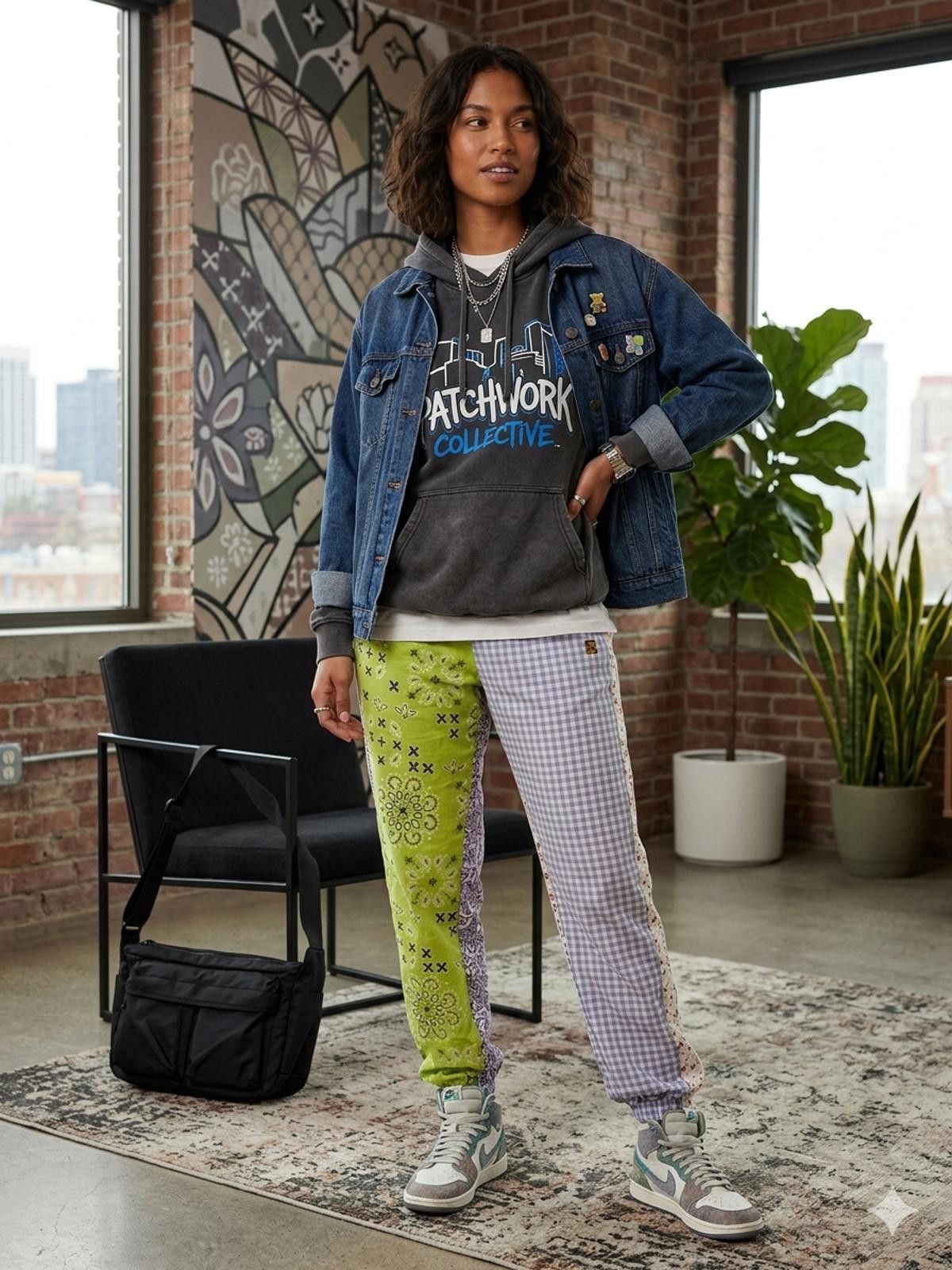 Teddy Fresh TeddyFresh Patchwork Patterned Sweatpants M streetwear Size 32" / US 10 / IT 46 - 1 Thumbnail