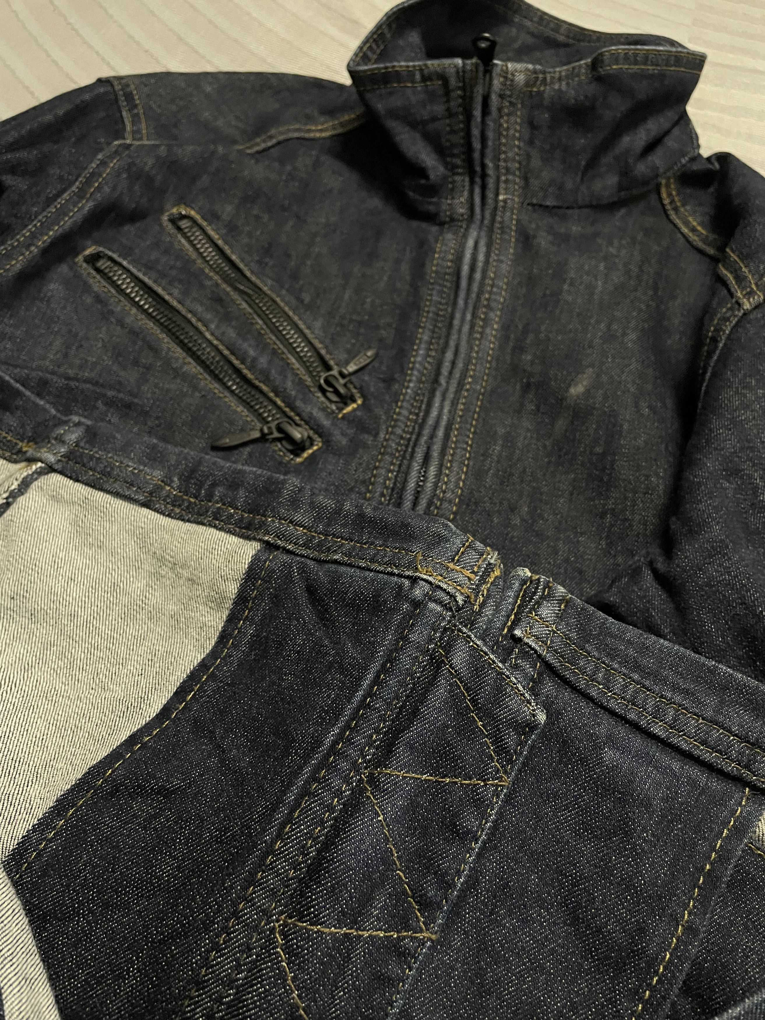 If Six Was Nine Evenriver Biker Denim Jacket Size US S / EU 44-46 / 1 - 8 Thumbnail