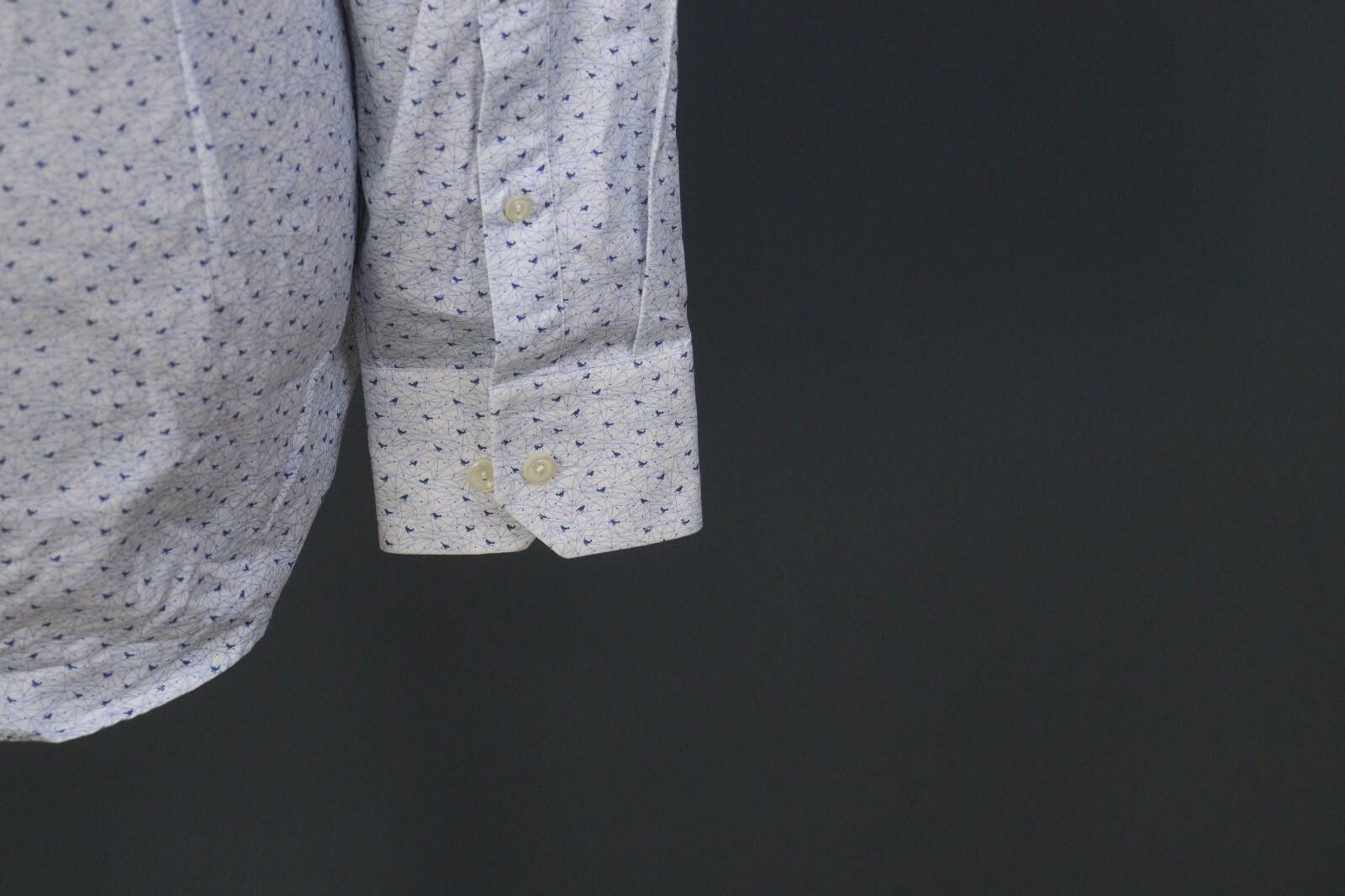Eton Eton Slim Fit Geometric White Dress Shirt Size 39 / 15.5 Size US M / EU 48-50 / 2 - 12 Thumbnail