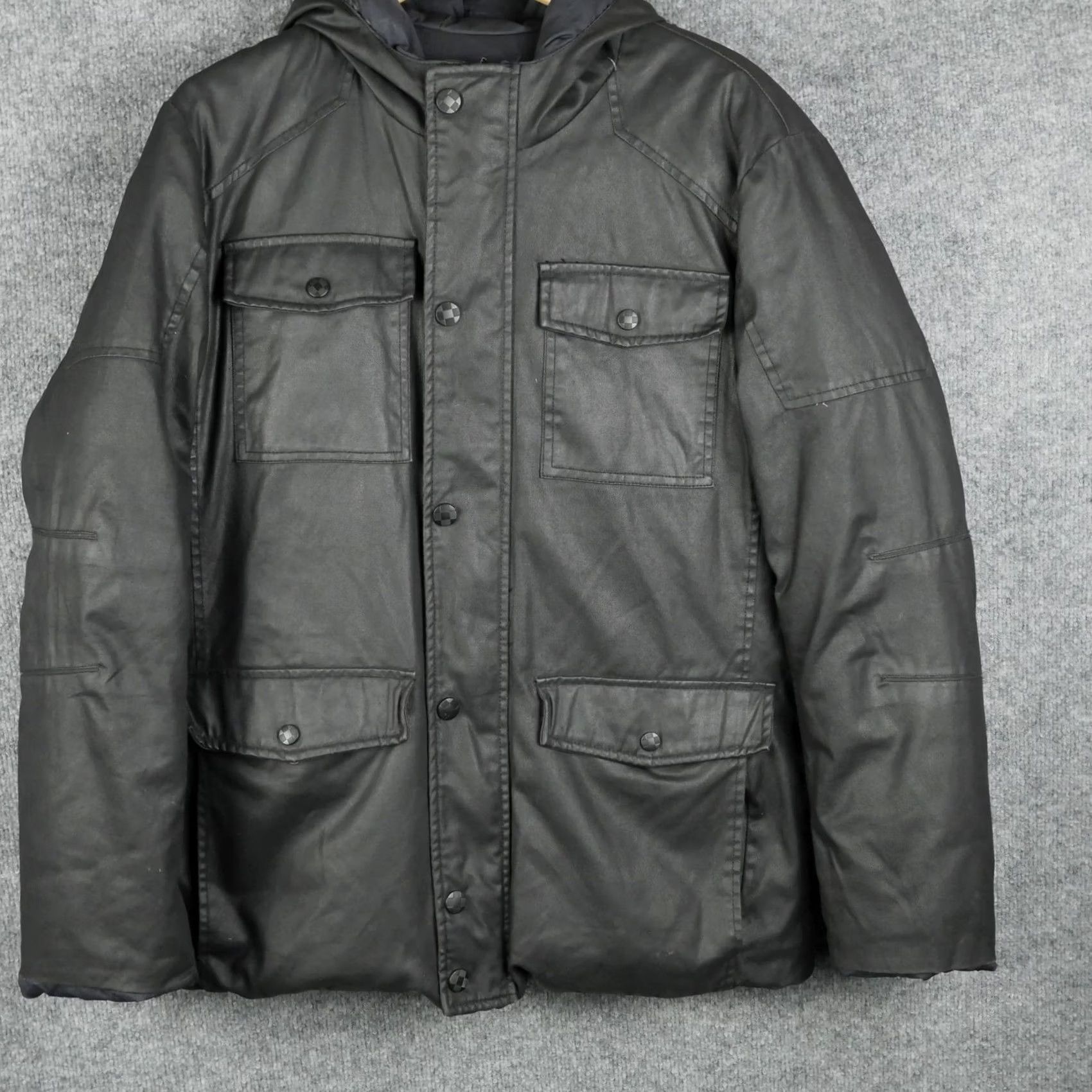 Vince Camuto Vince Camuto Jacket Mens Medium Black Reversible Hooded Down Parka Coat Quilted Size US M / EU 48-50 / 2 - 3 Thumbnail