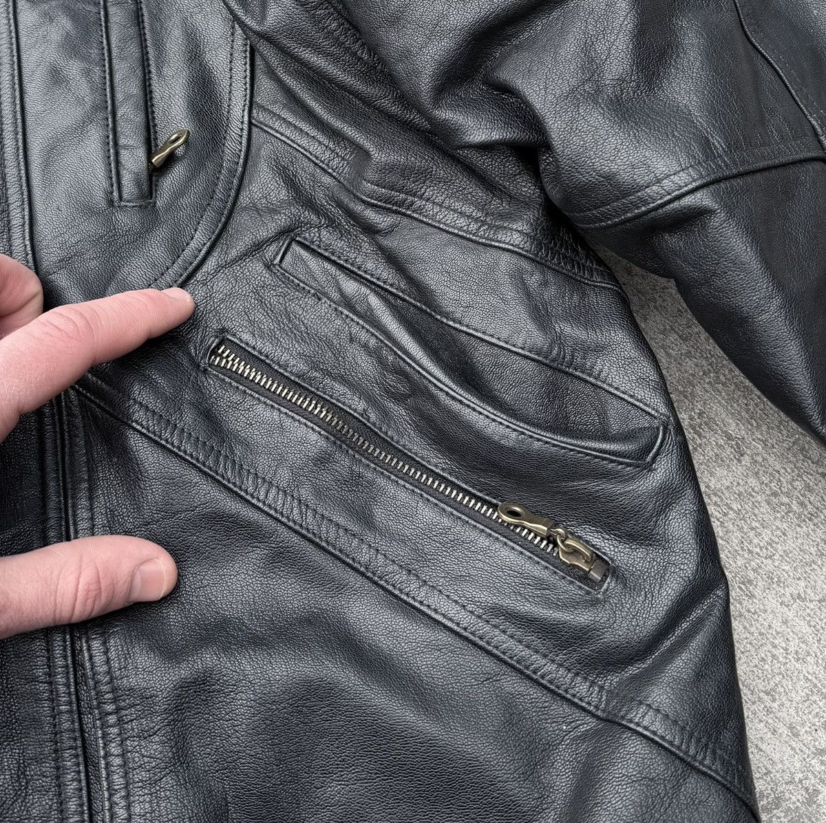 Vintage Vintage Leather Y2K avantgarde streetwear jacket Size US XL / EU 56 / 4 - 11 Thumbnail