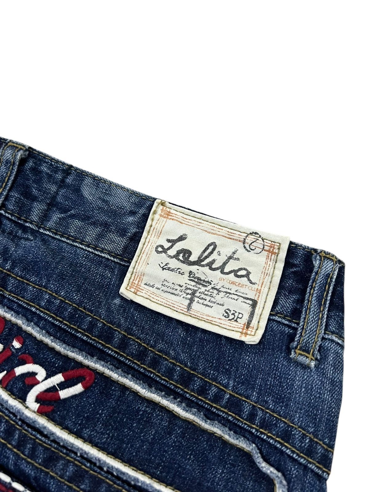 Japanese Brand Flare Jean Lolita Distress Mud Wash Jean Size US 31 - 16 Thumbnail