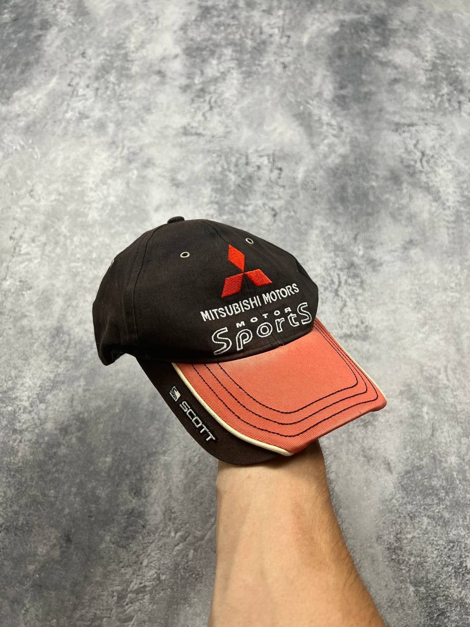 Vintage Mitsubishi Racing Cap 90S Hat Ralli Art Skott
