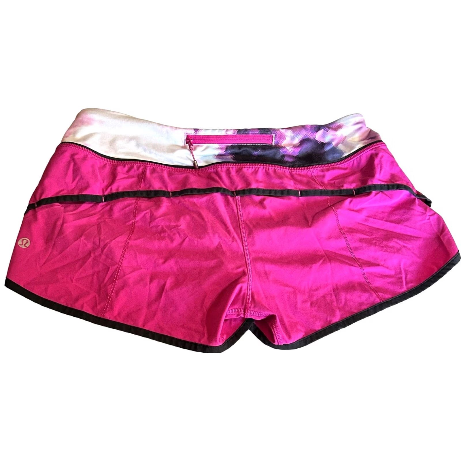 Lululemon Lululemon Shorts Womens Regular Size 8 Pink Black Speed Up Raspberry Blooming Pixie Activewear Gym Running Training Size 28" / US 6 / IT 42 - 5 Thumbnail