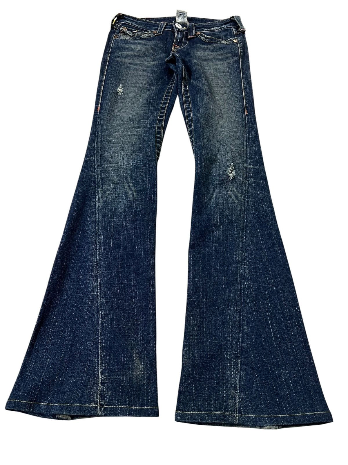 Flare Jean True Religion Twist Leg Distress Jean