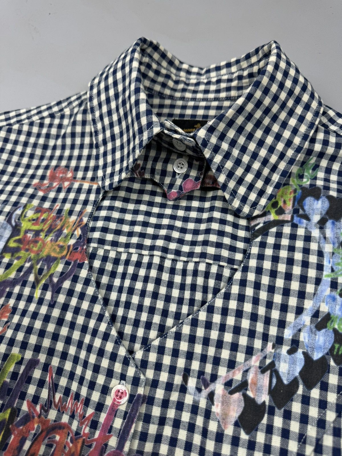 Vivienne Westwood Vivienne Westwood Anglomania Graffiti Heart Shirt Gingham 44 Size M / US 6-8 / IT 42-44 - 12 Thumbnail