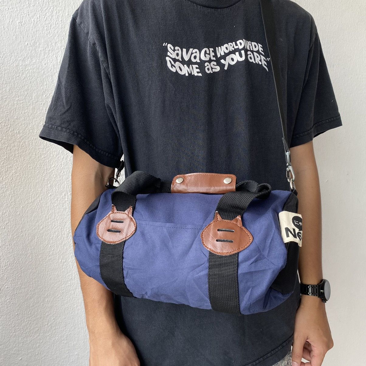 Issey Miyake × Japanese Brand × Ne-Net Ne-Net by Issey Miyake Cat ‘Nya’ Duffle Bag Size ONE SIZE - 10 Thumbnail