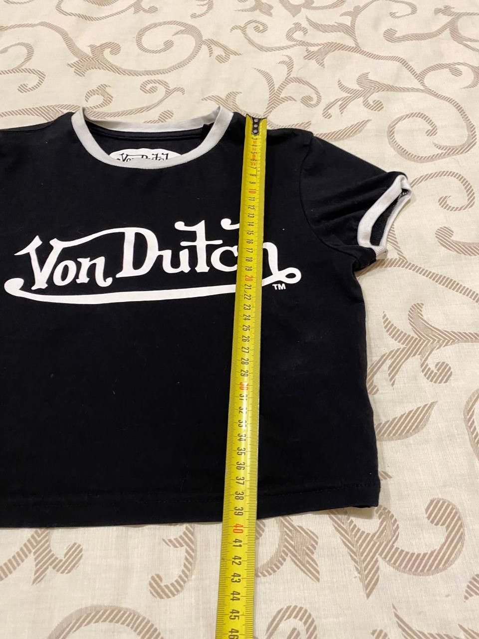 Von Dutch Vintage Y2K Von Dutch Logo Black Cropped Baby Tee Size XL / US 12-14 / IT 48-50 - 5 Thumbnail