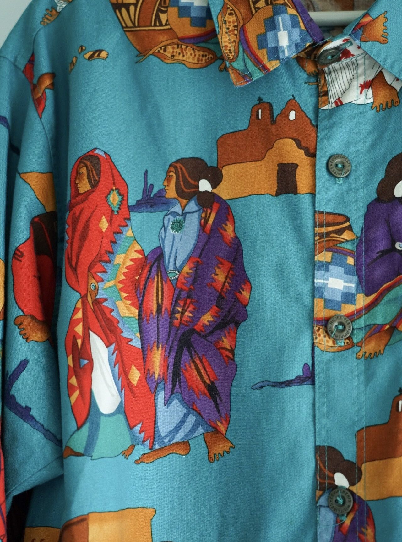 Yohji Yamamoto Yohji Yamamoto 04SS Native American Print Shirt Size US L / EU 52-54 / 3 - 3 Thumbnail