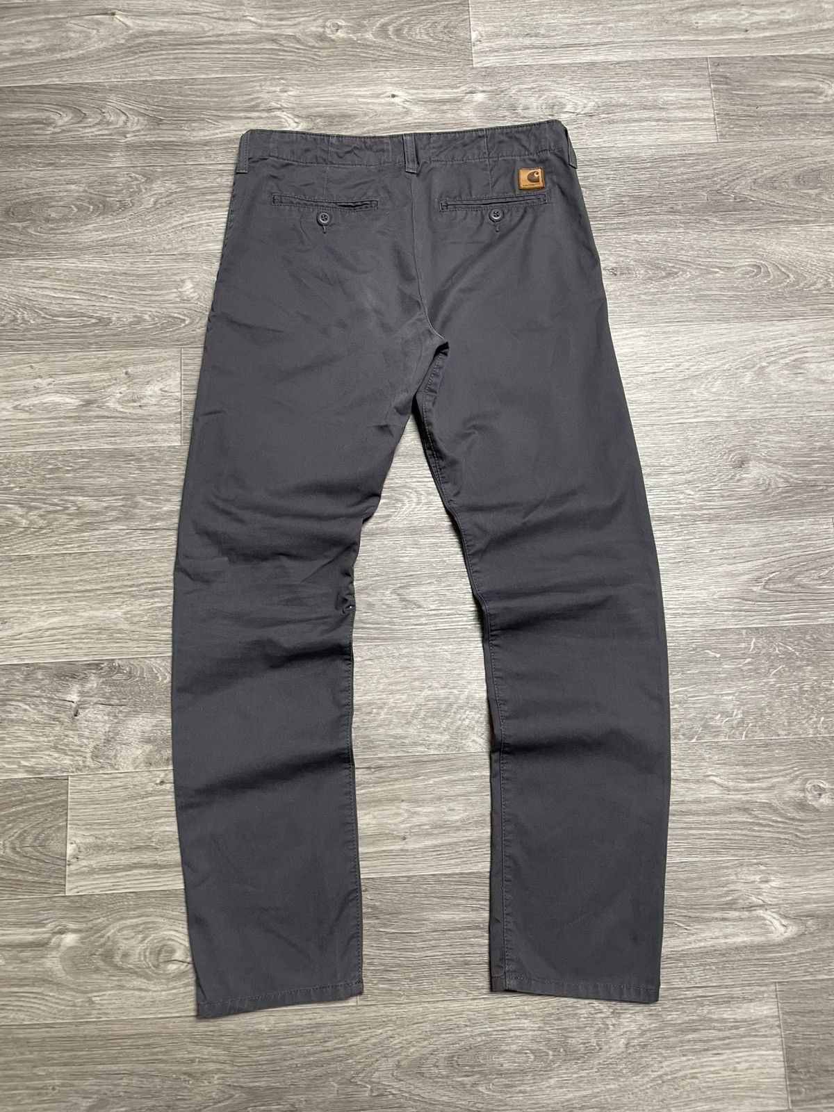 Carhartt Vintage Carhartt Gray Club Pants Leather Logo 32/32 Size US 32 / EU 48 - 1 Thumbnail