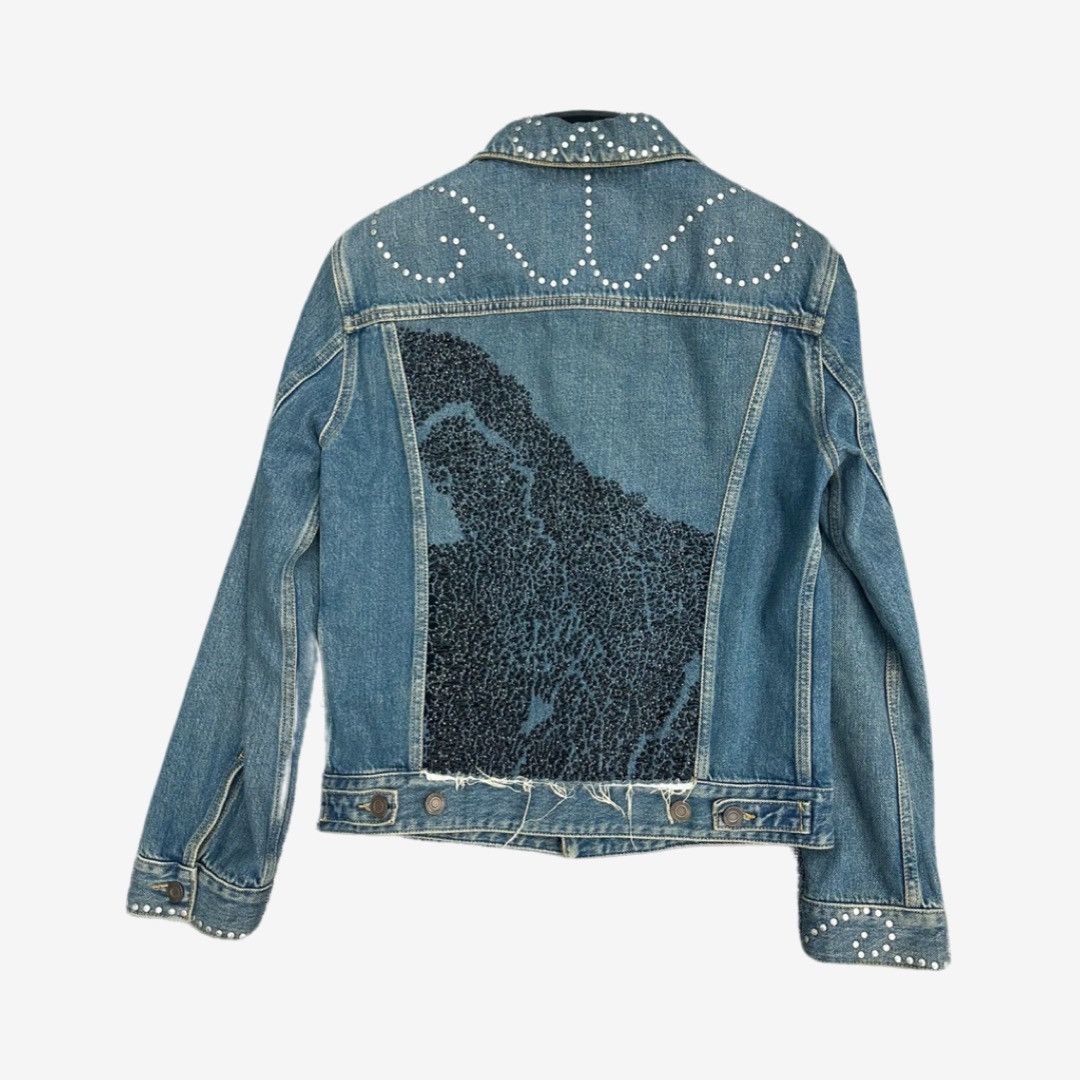 Saint Laurent Paris *RARE* Saint Laurent SS15 Runway Chrystal Denim Jacket Size US S / EU 44-46 / 1 - 4 Thumbnail