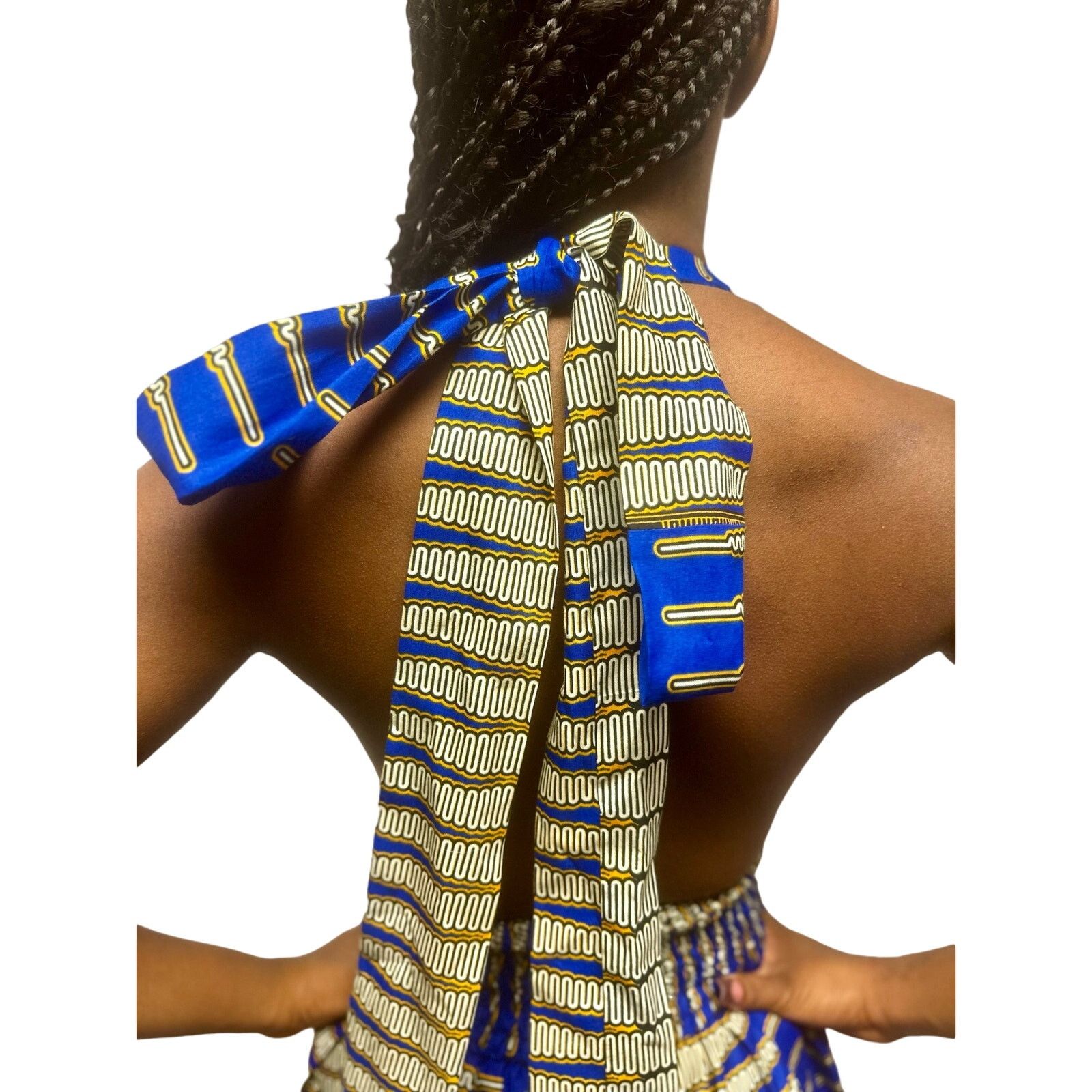 Other Royal Blue halter African print maxi dress Size M / US 6-8 / IT 42-44 - 5 Thumbnail