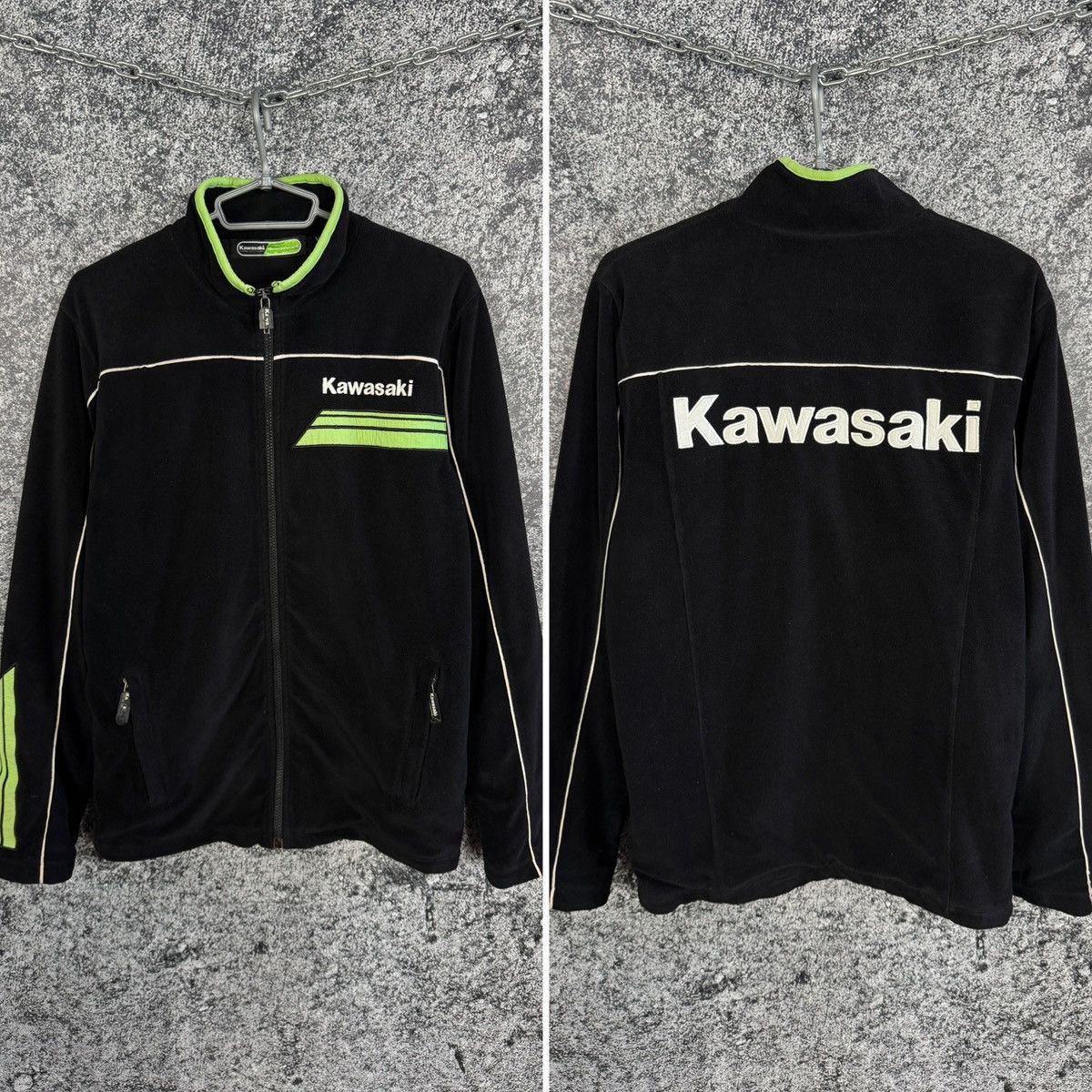 Vintage Kawasaki Fleece Full Zip Jacket Racing Moto GP Size S/M Size US S / EU 44-46 / 1 - 1 Thumbnail